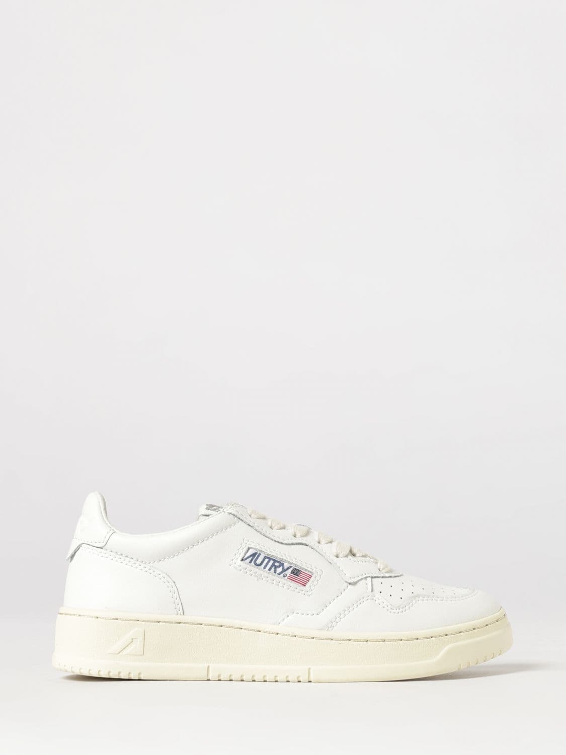 Autry Medalist Low Bicolor Leather Sneakers with Perforated Toe
