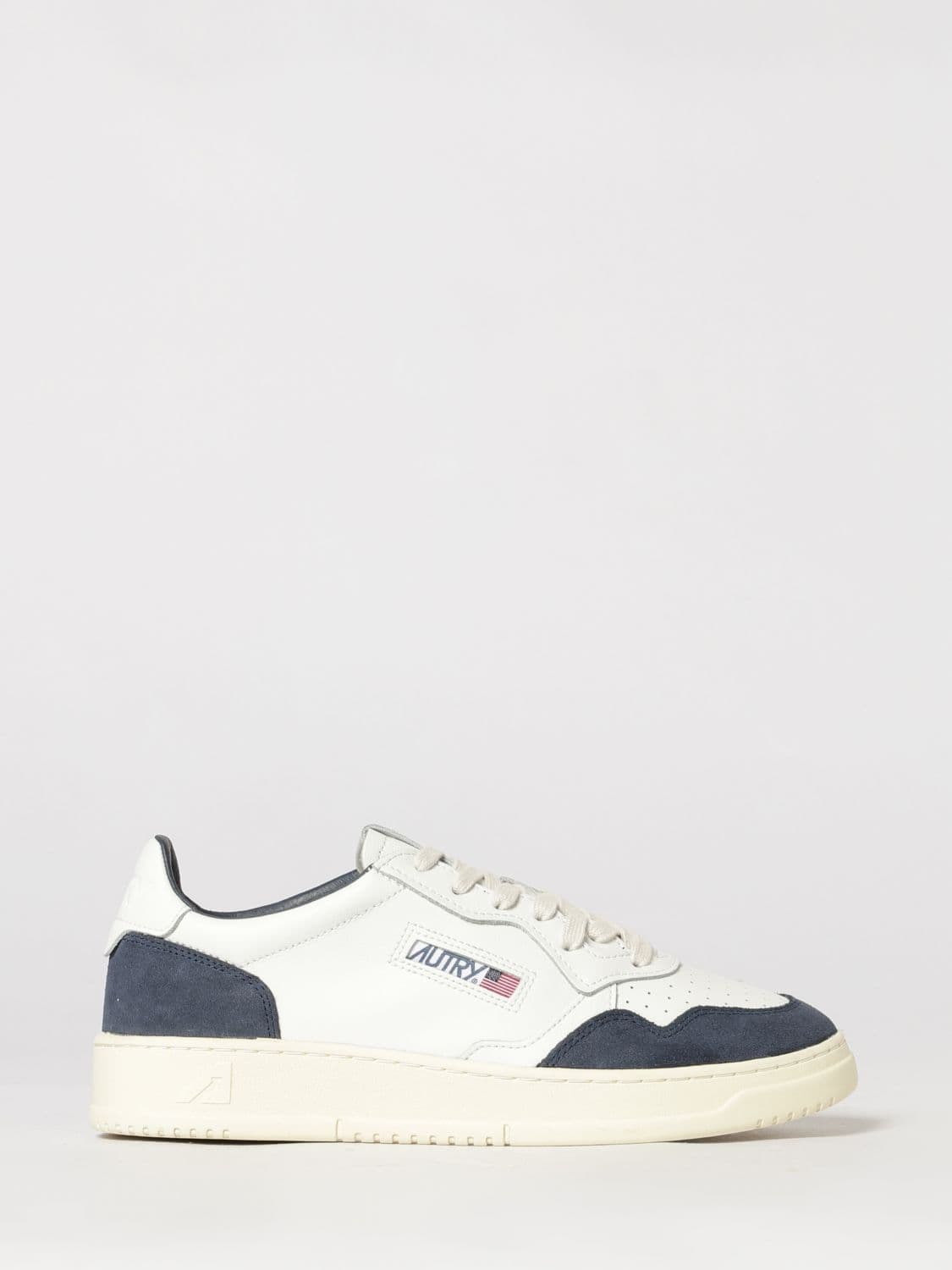 Autry Medalist Low Top Trainers in Bicolour Leather and Suede