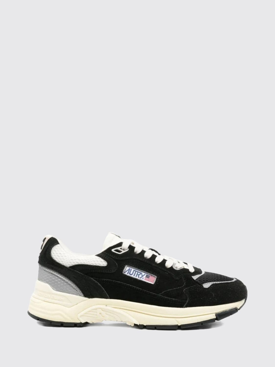Autry Hyperway Bicolour Leather and Mesh Low-Top Sneakers