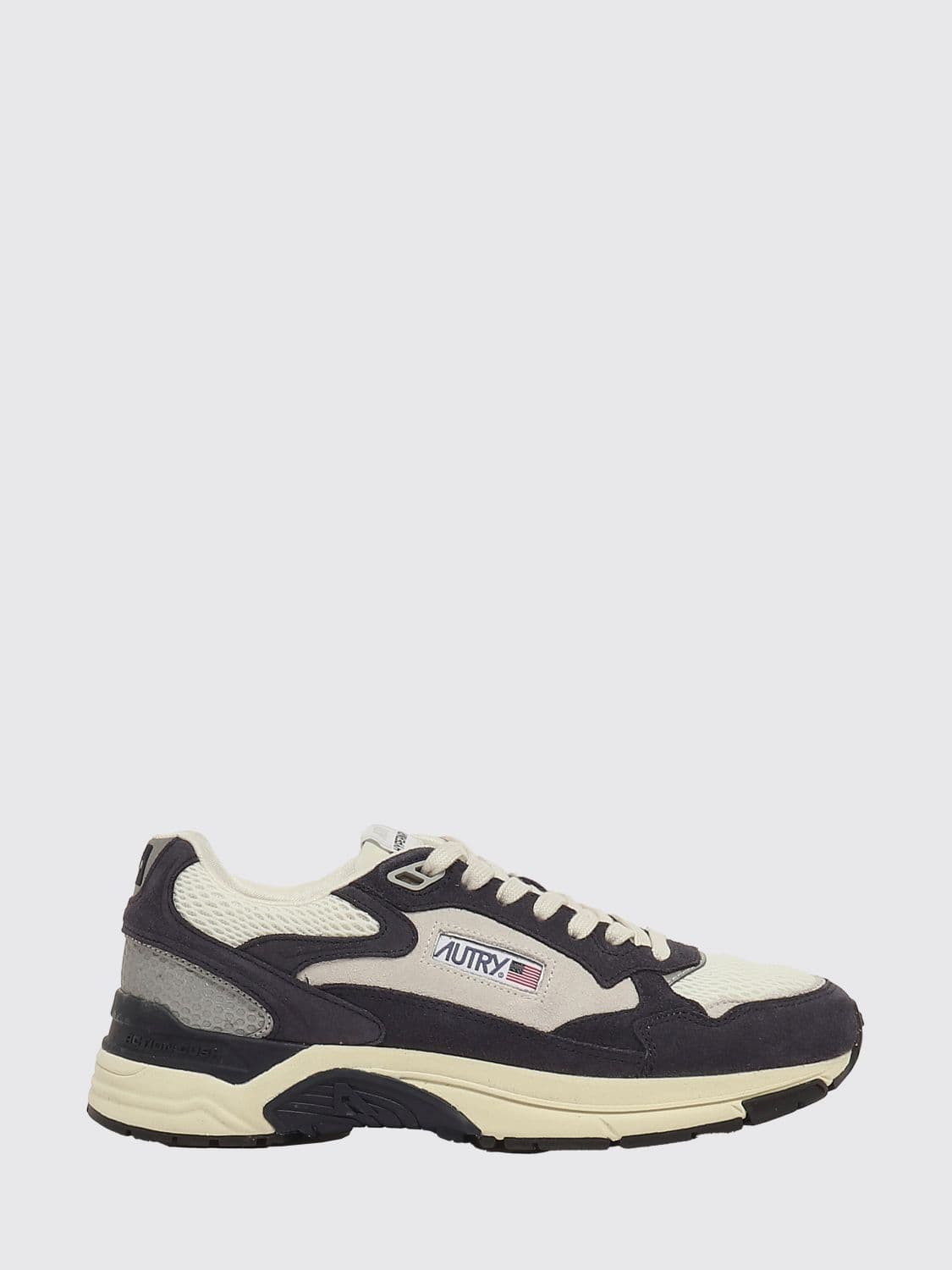 Autry Hyperway Bicolour Leather and Mesh Low-Top Sneakers