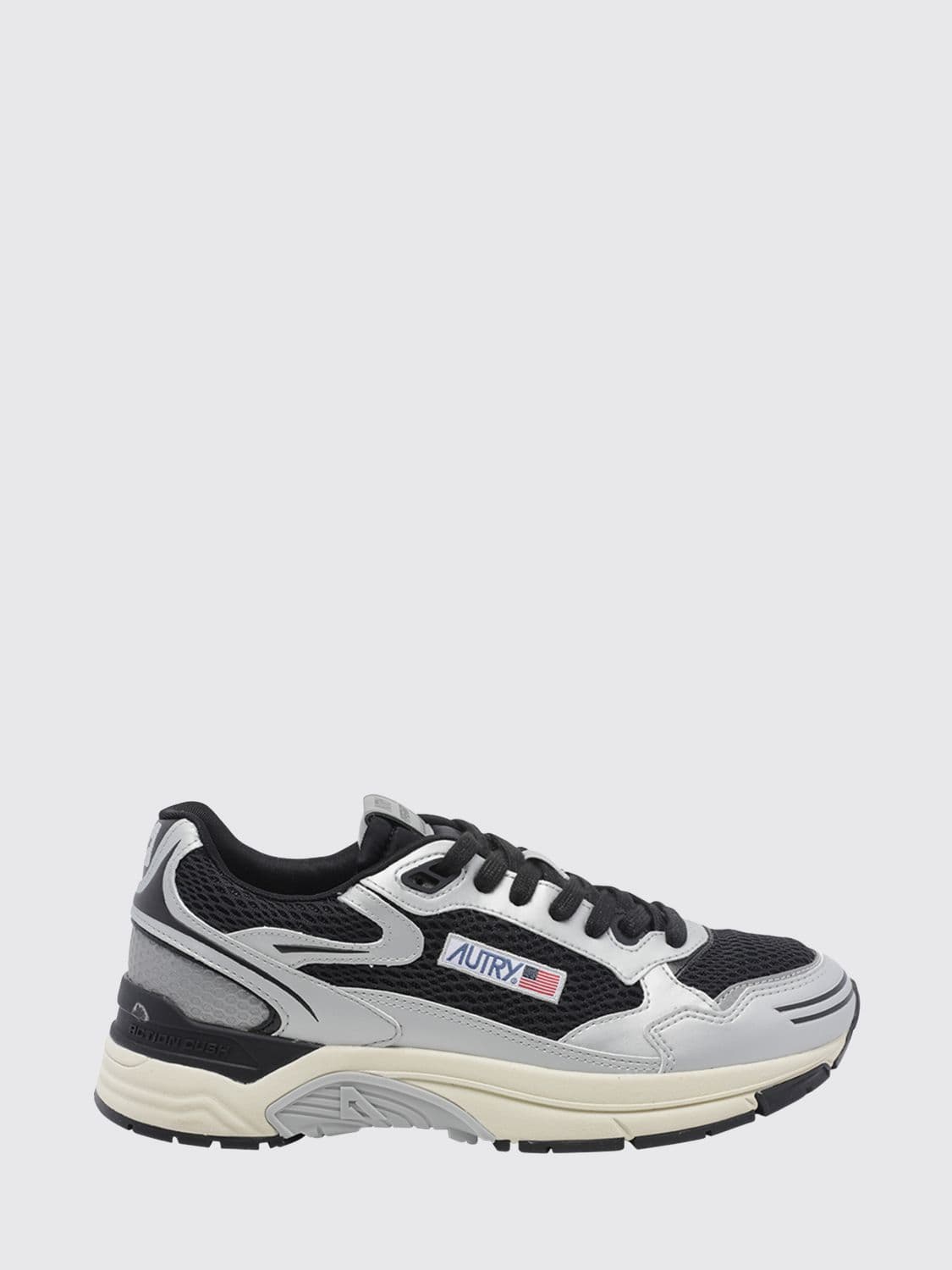 Autry Hyperway Bicolour Leather and Mesh Low-Top Sneakers