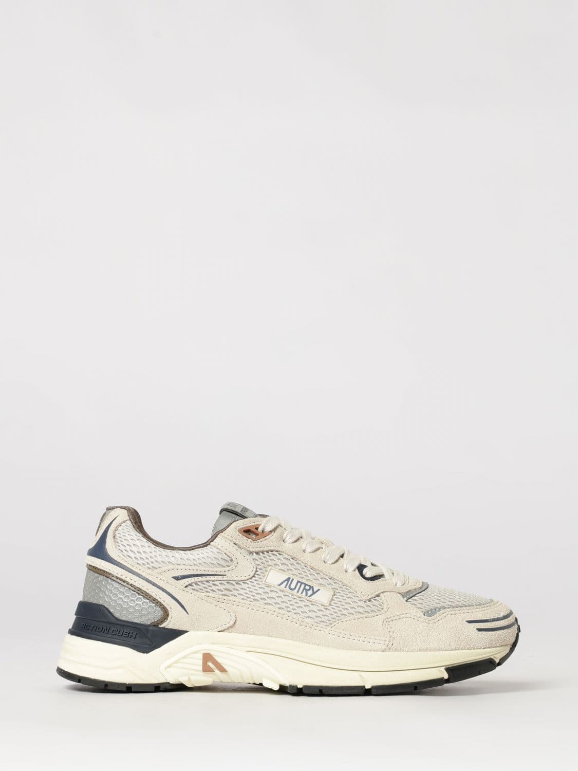 Autry Hyperway Bicolour Leather and Mesh Low-Top Sneakers
