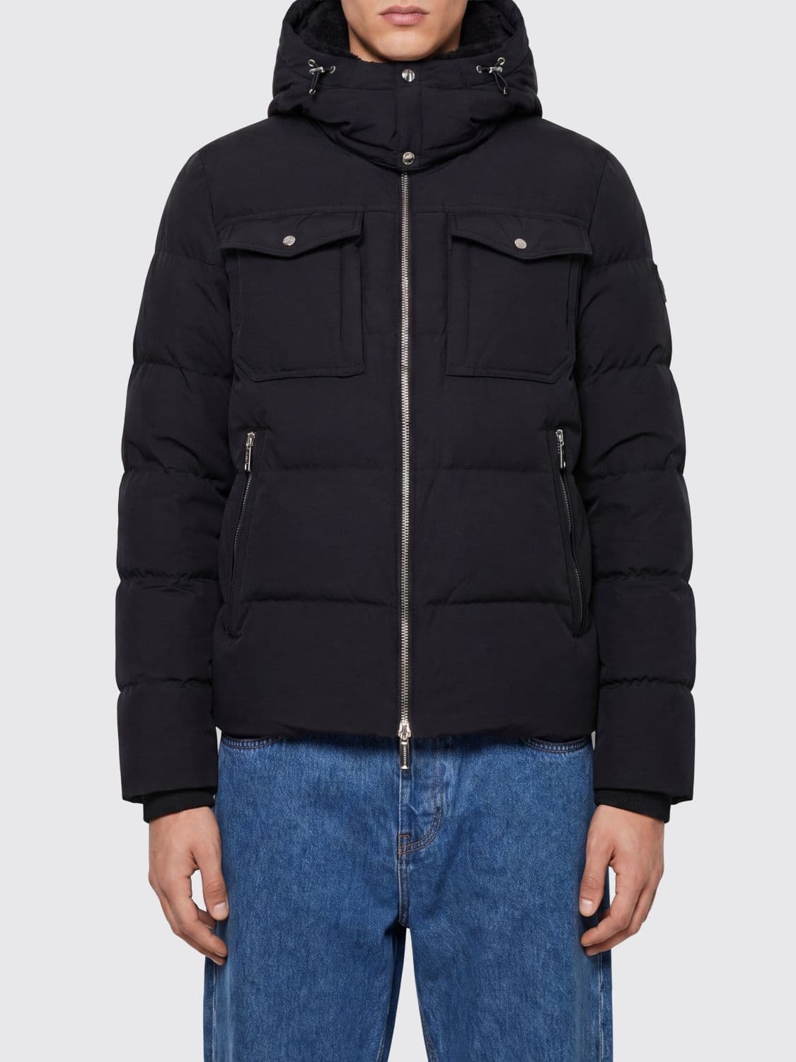 Moorer Alarick-KN Wool and Cashmere Down Jacket with Detachable Hood