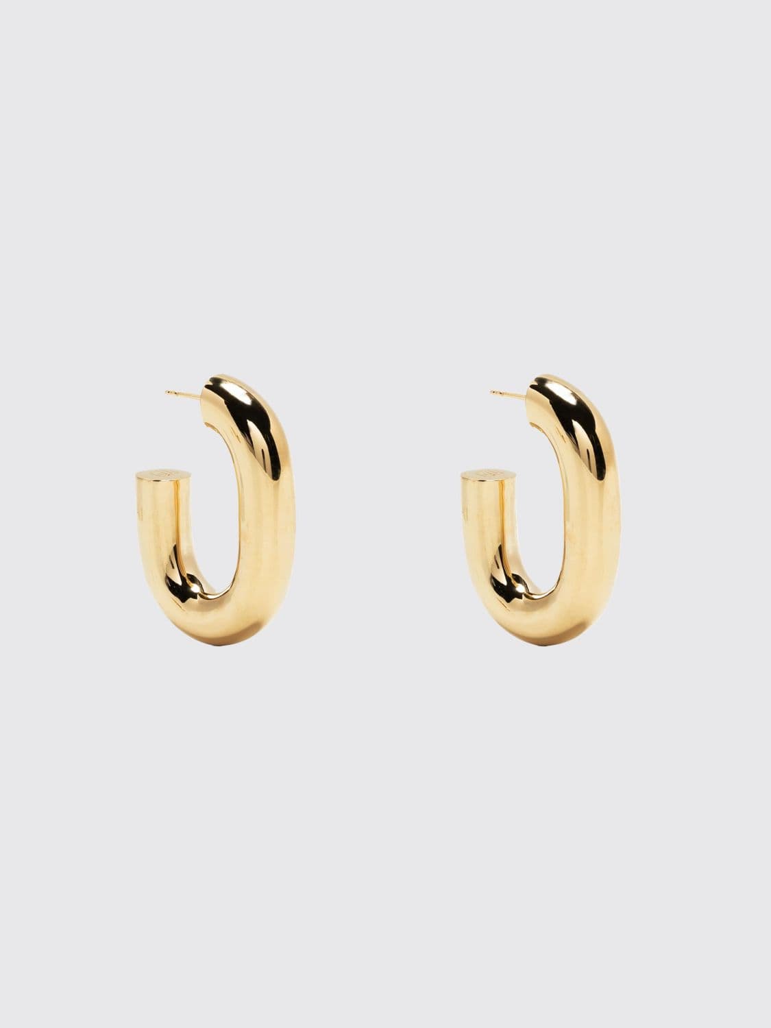 Rabanne XL Link Brass Hoop Earrings with Butterfly Closure · OS