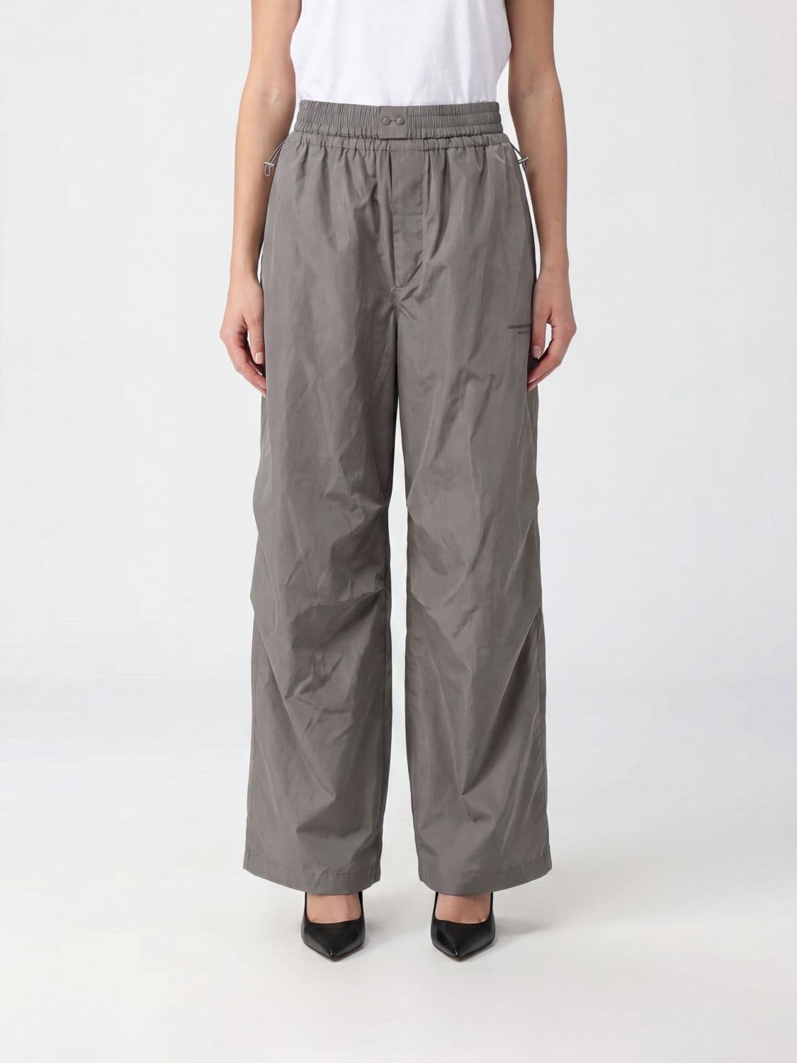 Alexander Wang High-Waisted Wide-Leg Joggers in Technical Fabric · XS