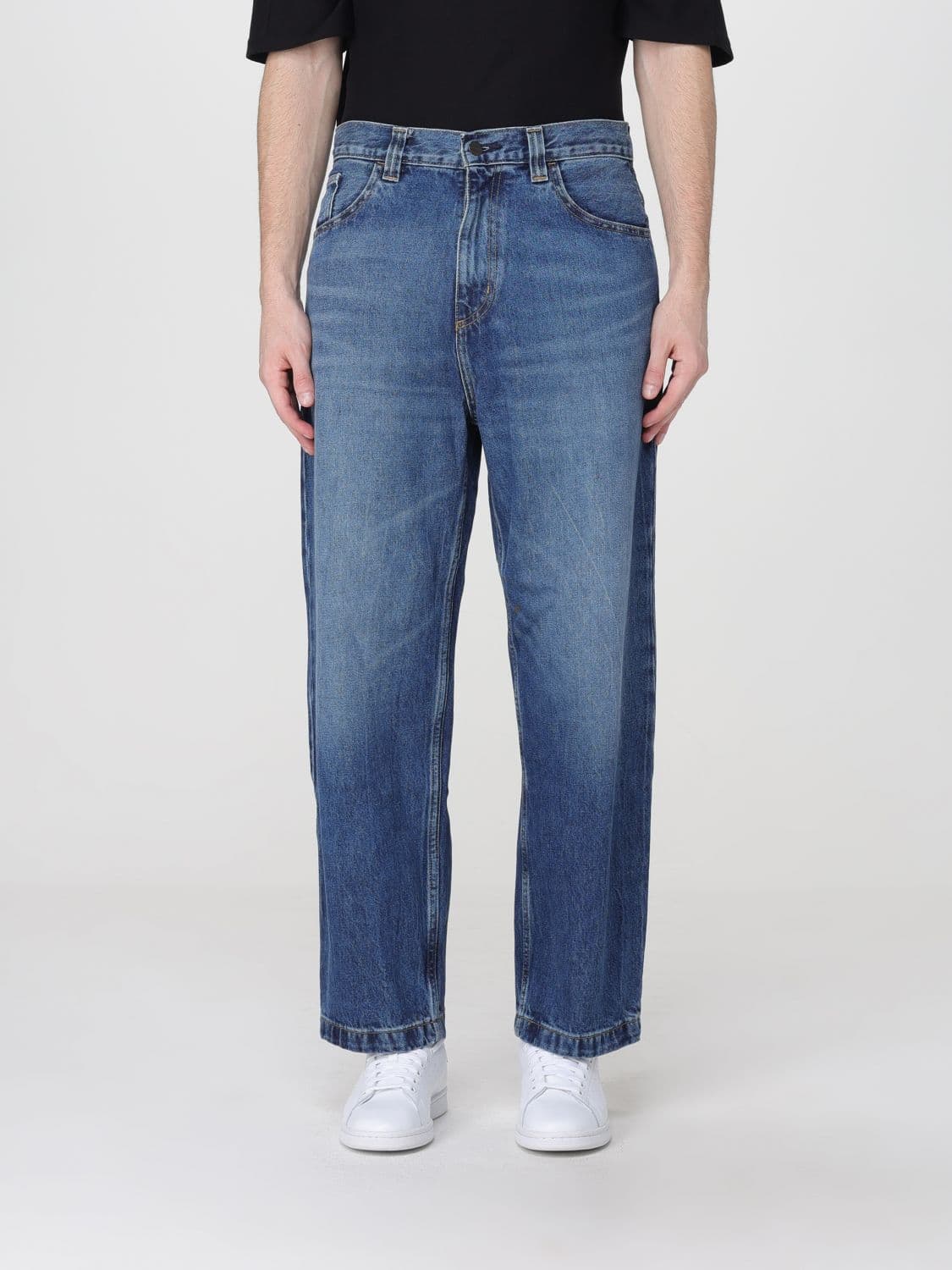 Carhartt Wip Brandon Mid-Rise Wide-Leg Five-Pocket Jeans in Cotton Denim