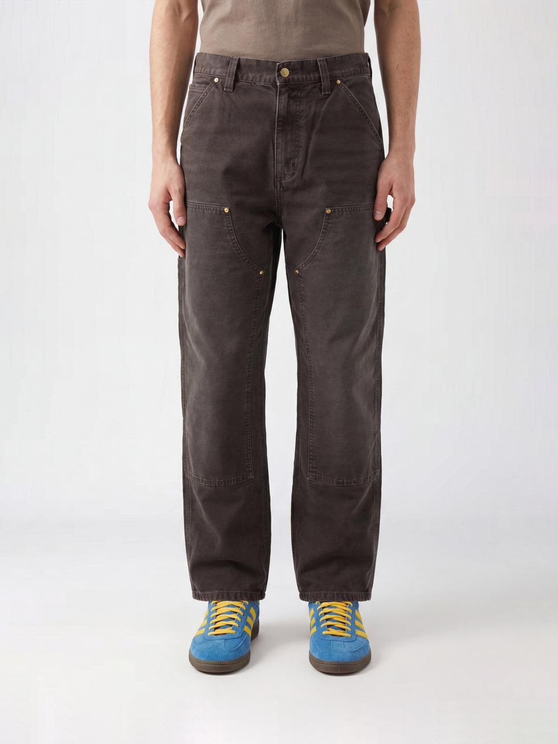 Carhartt Wip OG Single Knee Wide-Leg Cotton Denim Trousers with Logo