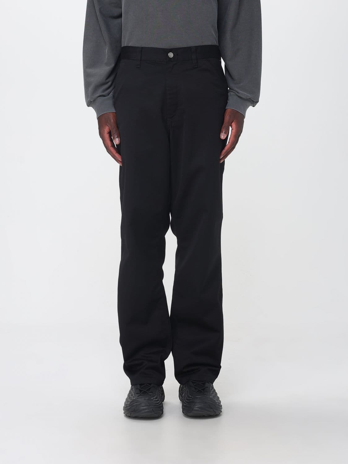 Carhartt Wip Simple Wide-Leg Cotton-Blend Trousers with Rear Logo