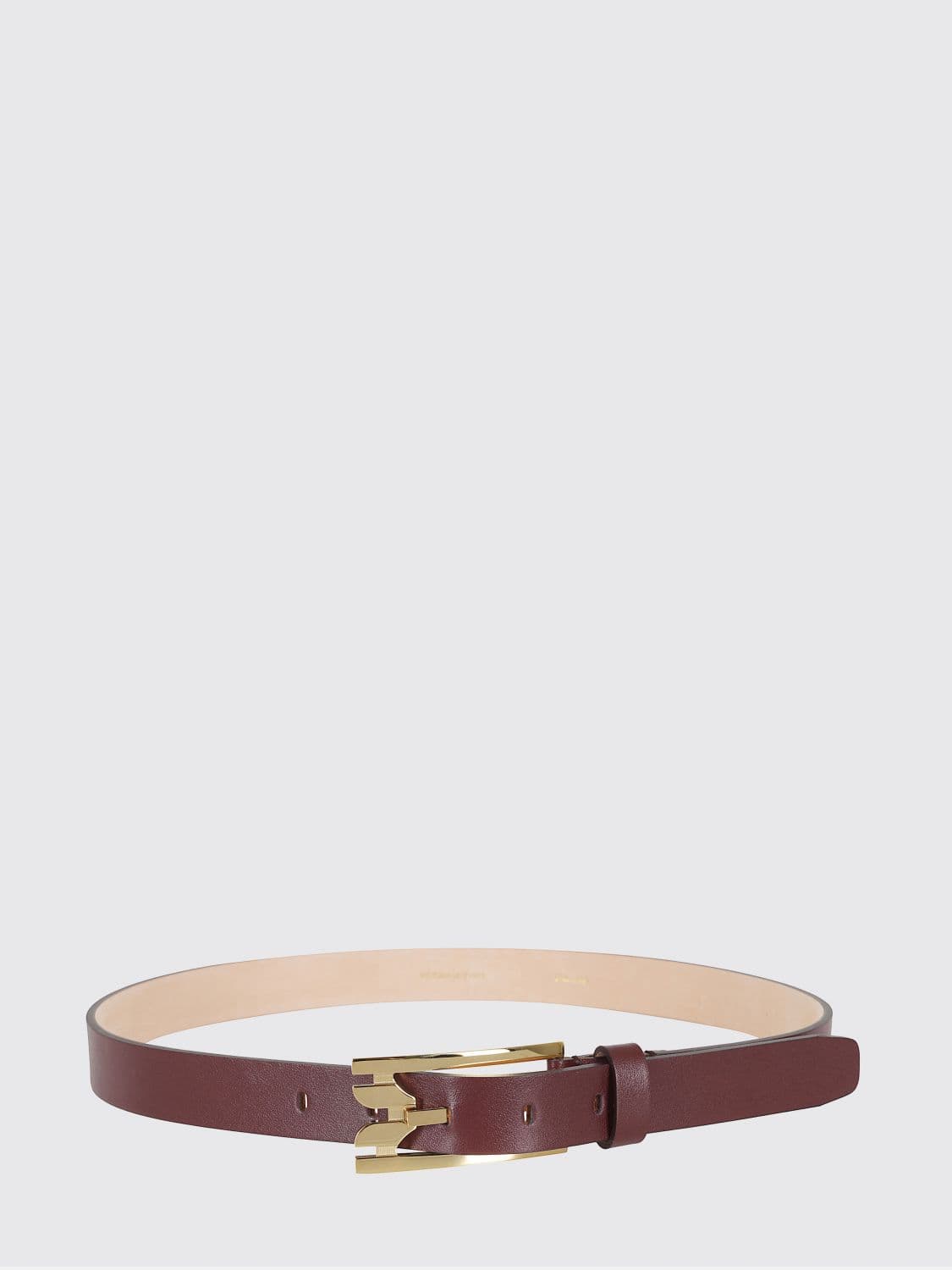 Victoria Victoria Beckham Smooth Calfskin Leather Belt with Monogram Buckle