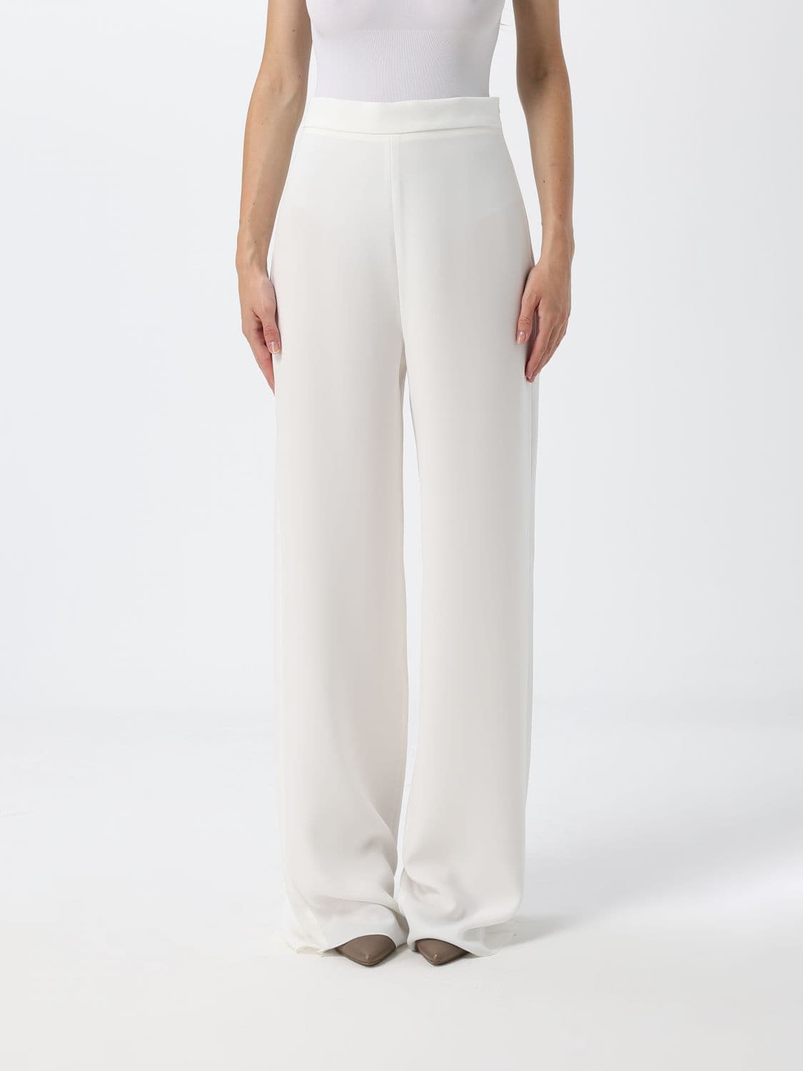 Max Mara High-Waisted Wide-Leg Crêpe Palazzo Trousers
