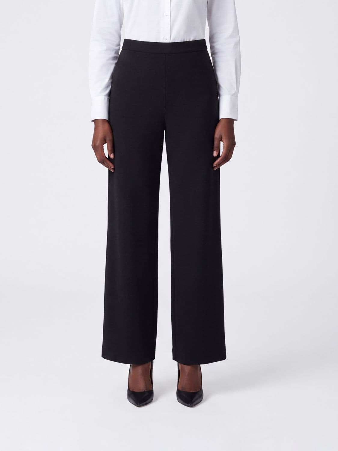Max Mara High-Waisted Wide-Leg Crêpe Palazzo Trousers