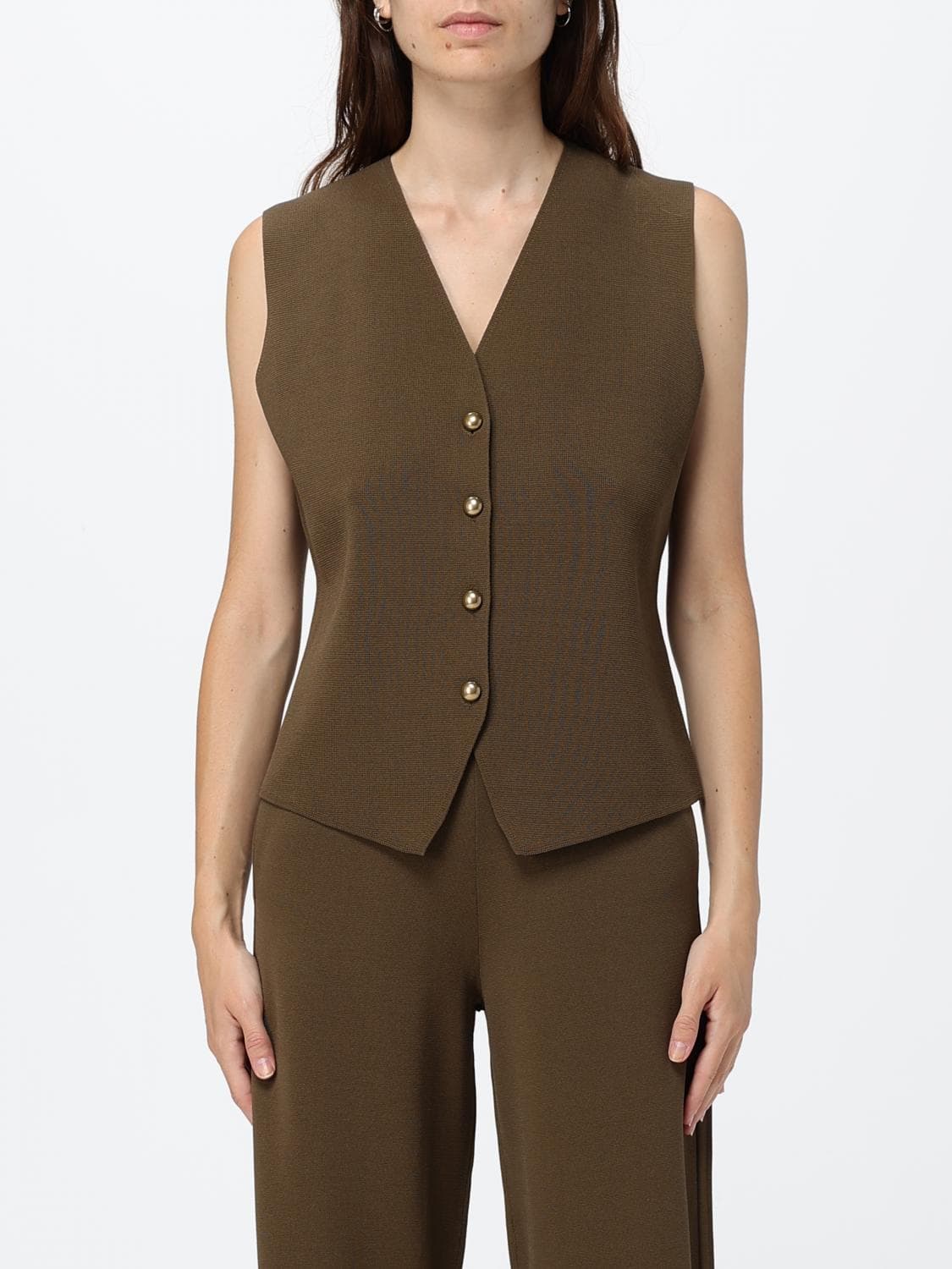 Max Mara Fuggito Single-Breasted Slim Fit Tailored Vest