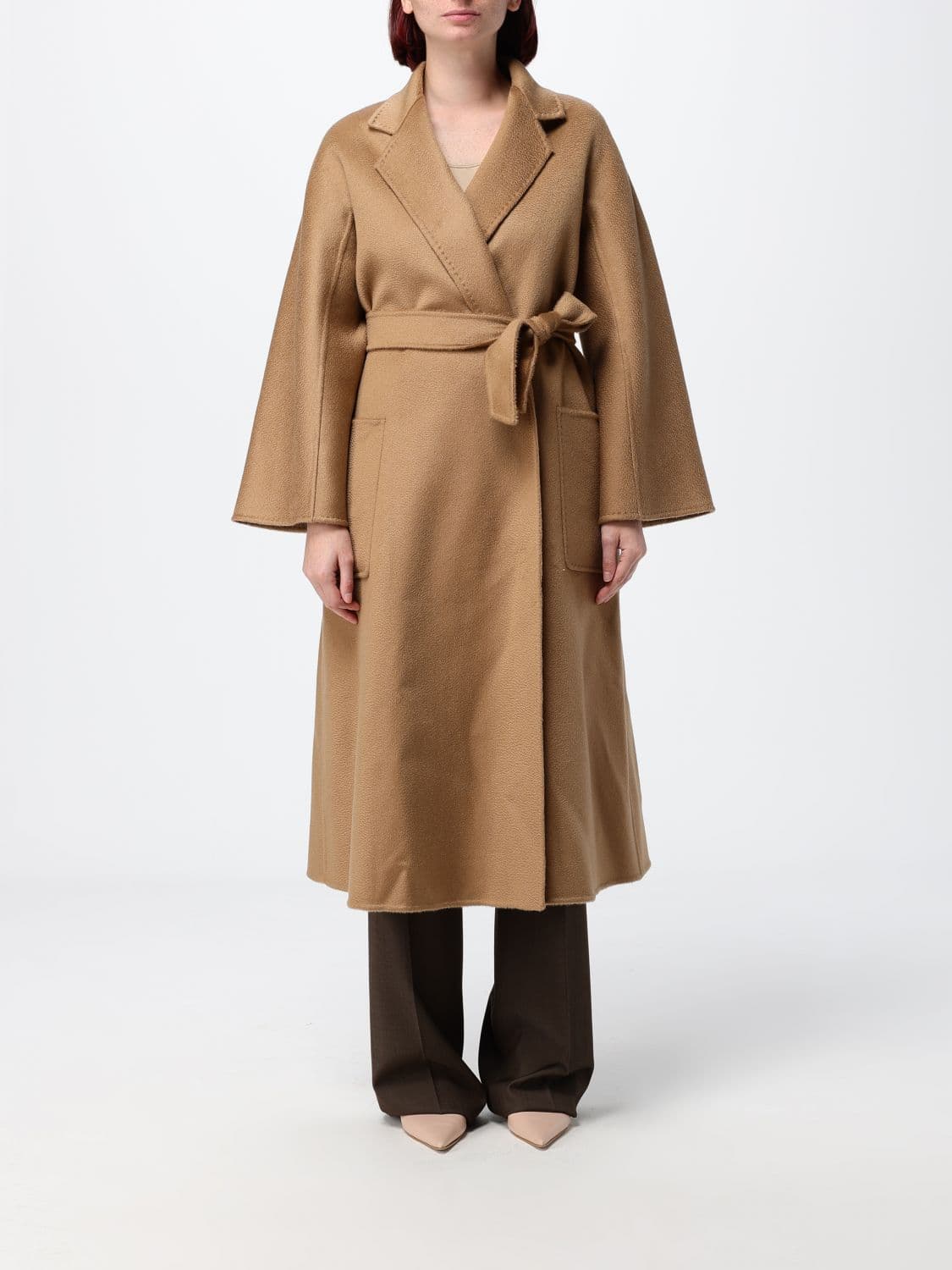 Max Mara Ludmilla Long Cashmere Belted Robe Coat