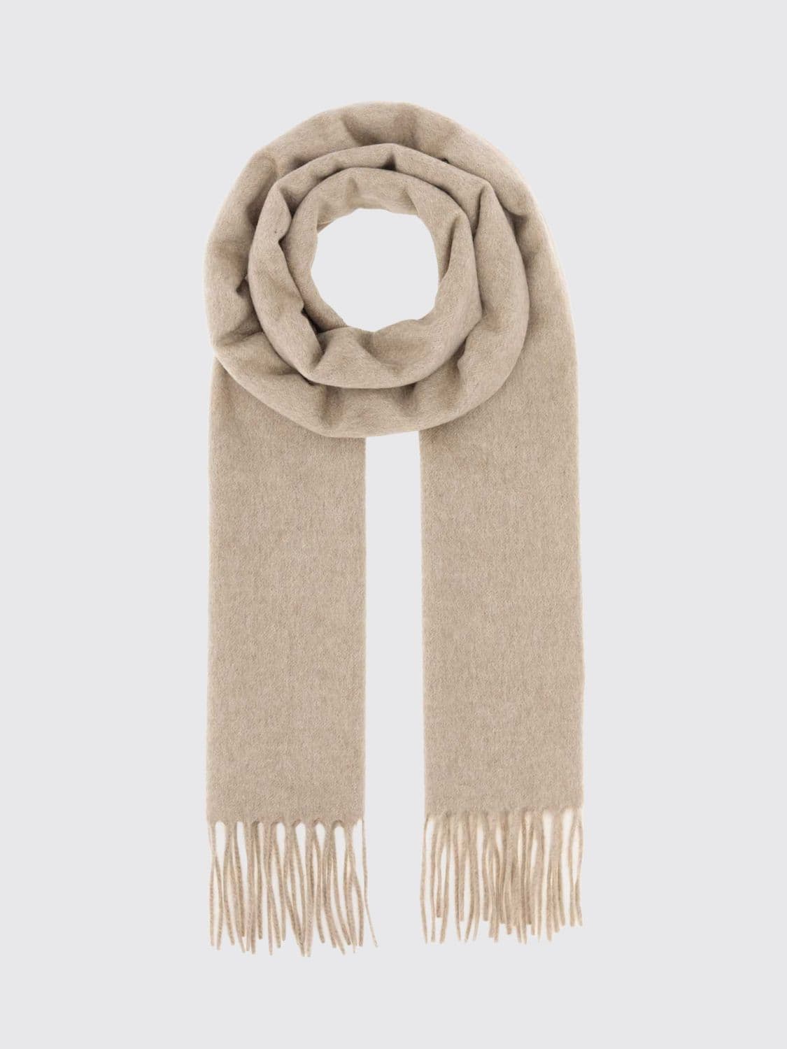 Max Mara Dalia Monogram Pure Cashmere Scarf with Fringed Edges · OS