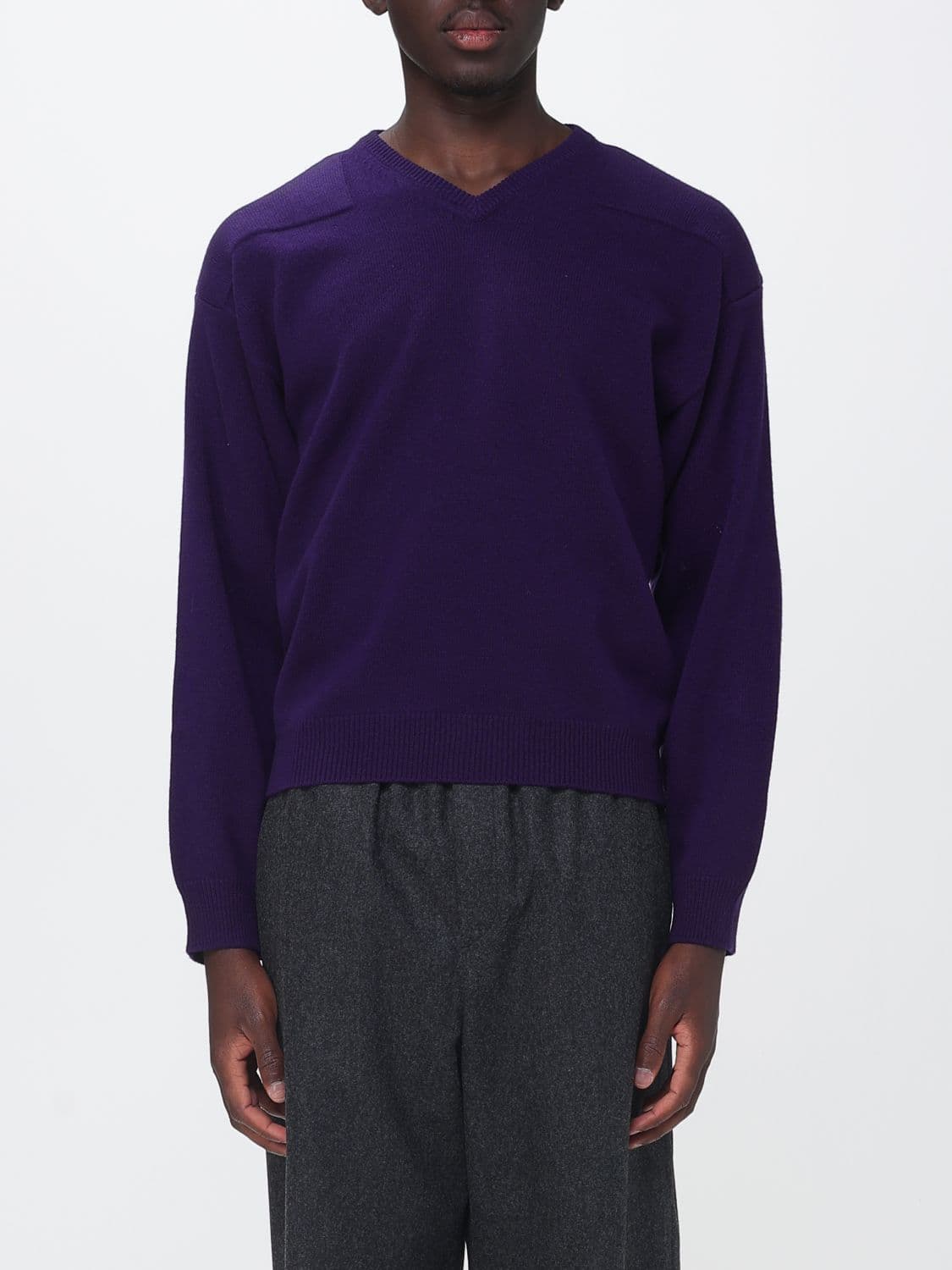 Jil Sander V-Neck Long-Sleeved Wool Blend Jumper