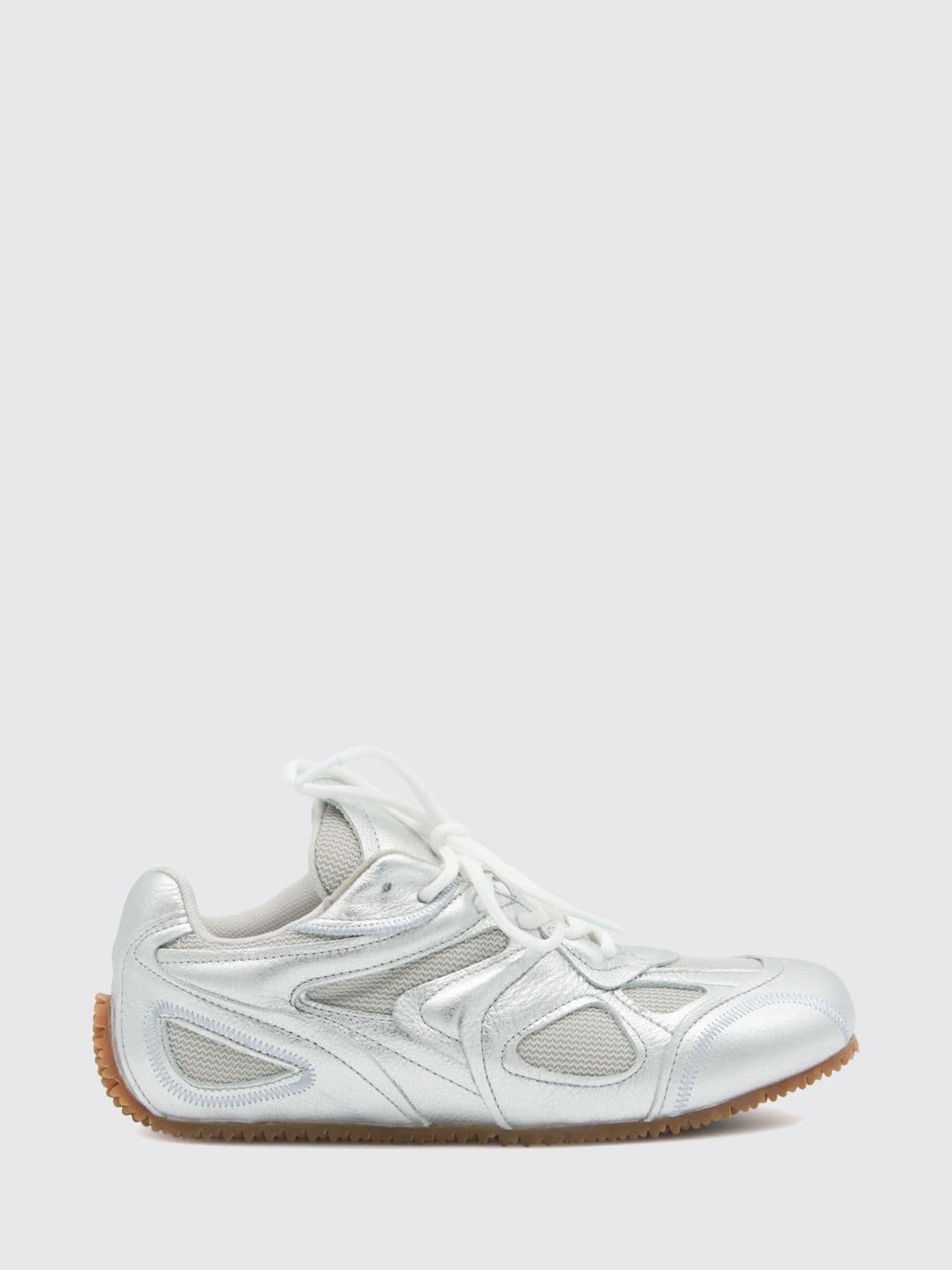 Axel Arigato Slow Runner Low Top Laminated Leather and Mesh Sneakers