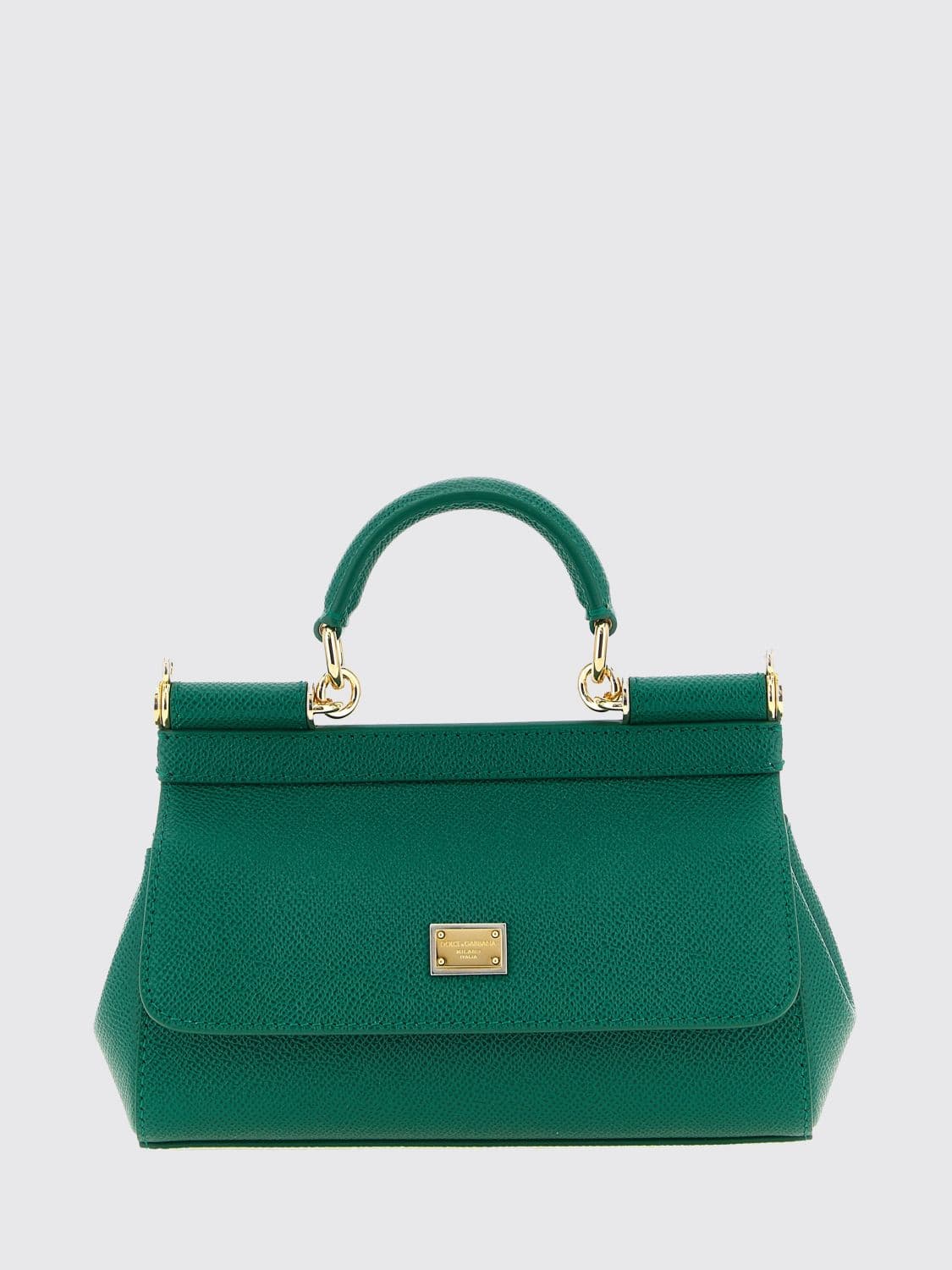 Dolce & Gabbana Sicily Mini Grained Calfskin Handbag