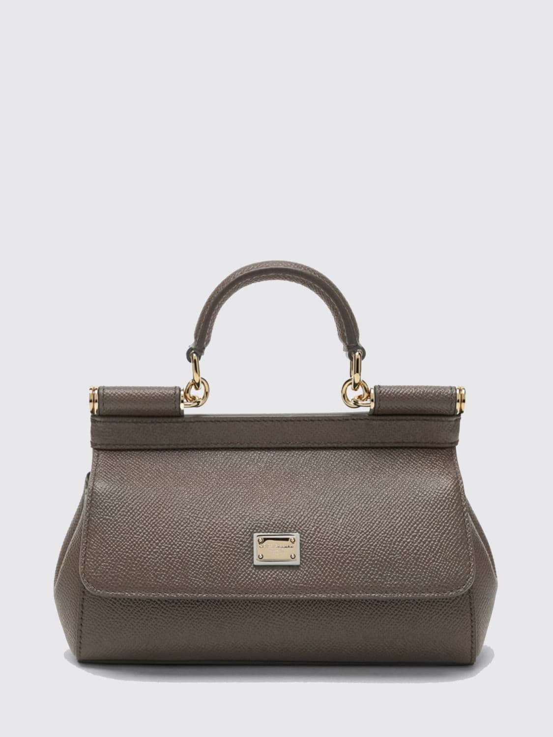 Dolce & Gabbana Sicily Mini Grained Calfskin Handbag