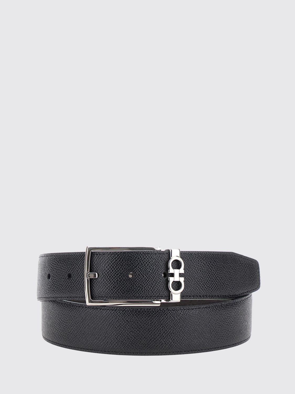 Ferragamo Reversible Grained Leather Gancini Belt