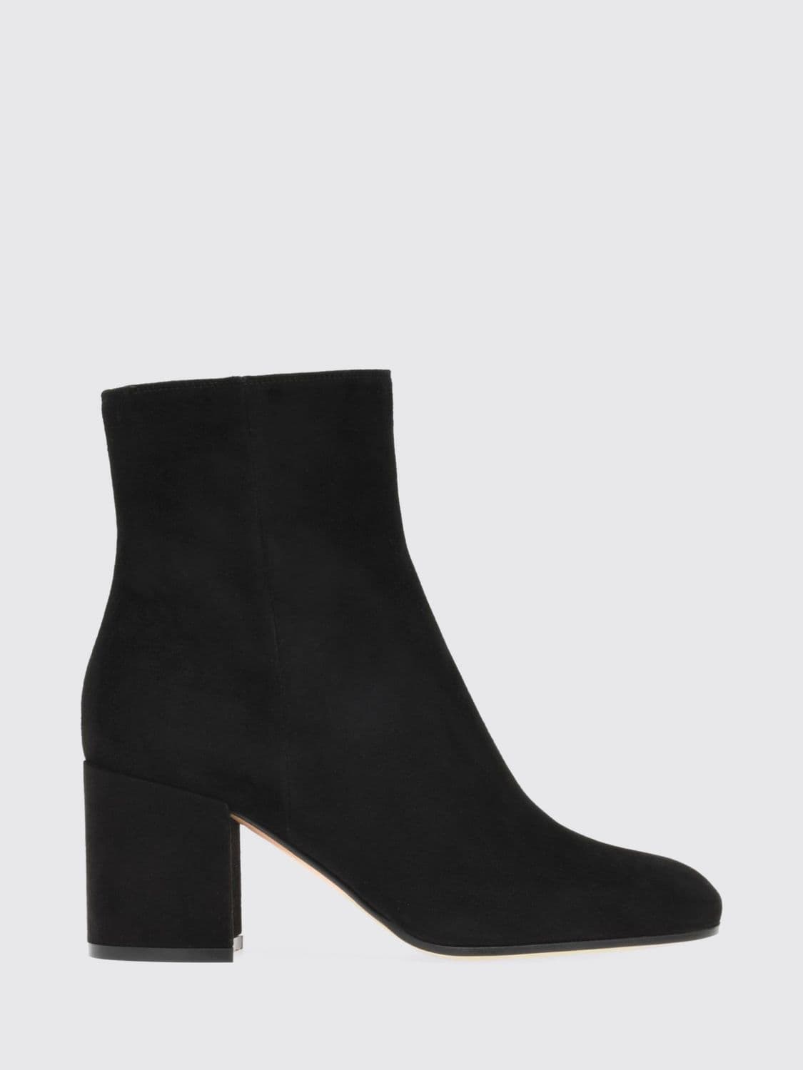 Gianvito Rossi Joelle Suede Ankle Boots with Block Heel