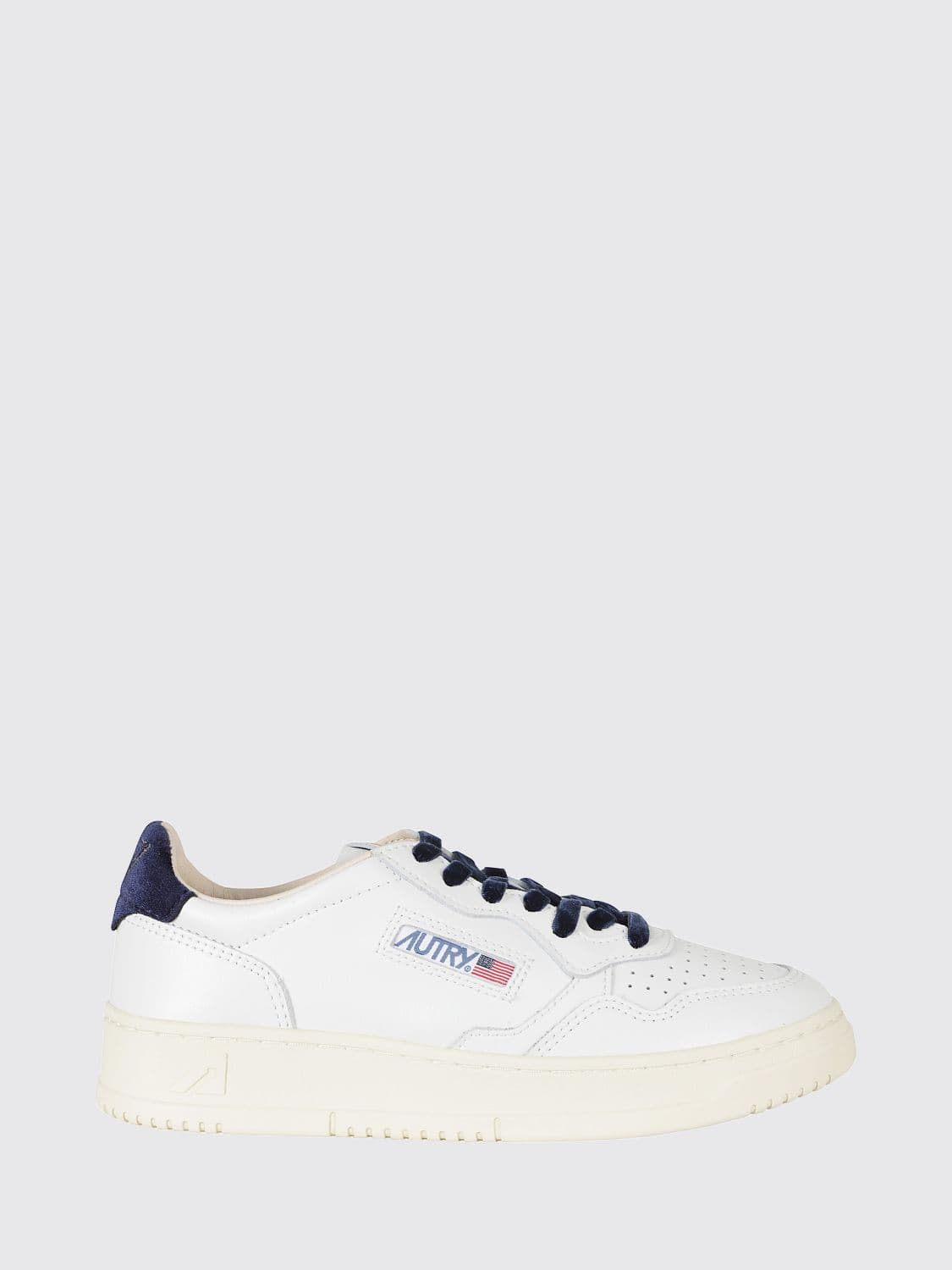 Autry Dallas Low Calfskin Trainers with Python-Effect Inserts