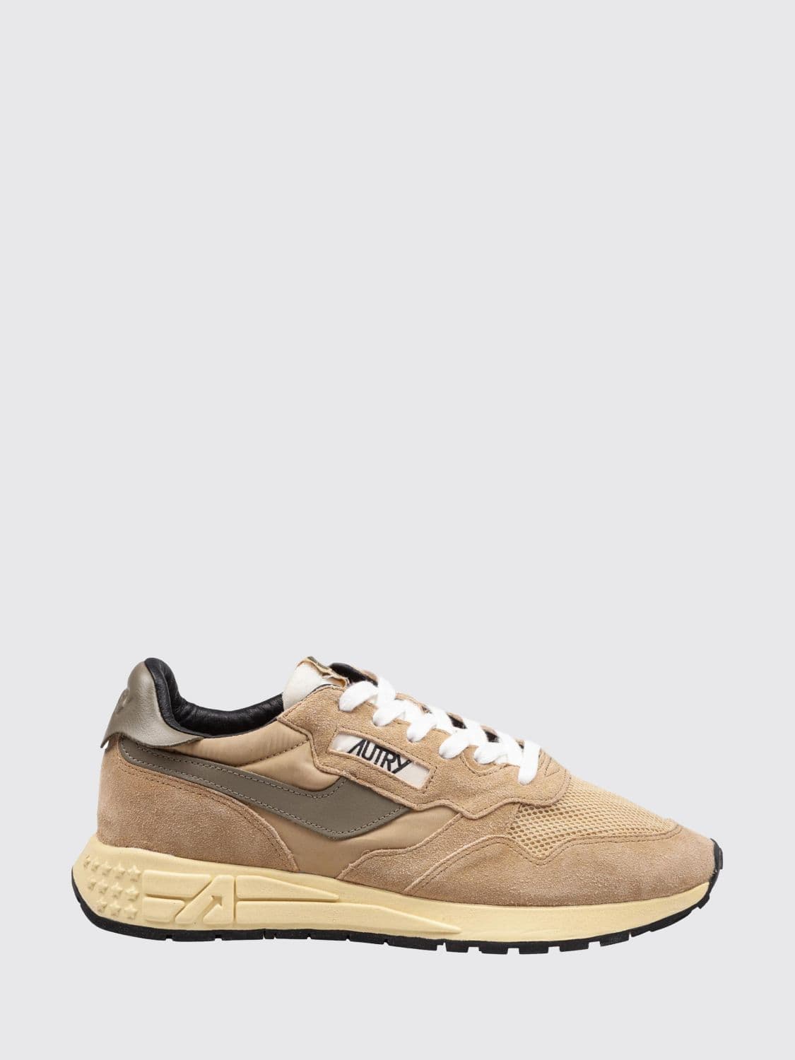 Autry Reelwind Sneakers in Leather and Nylon with Worn Effect