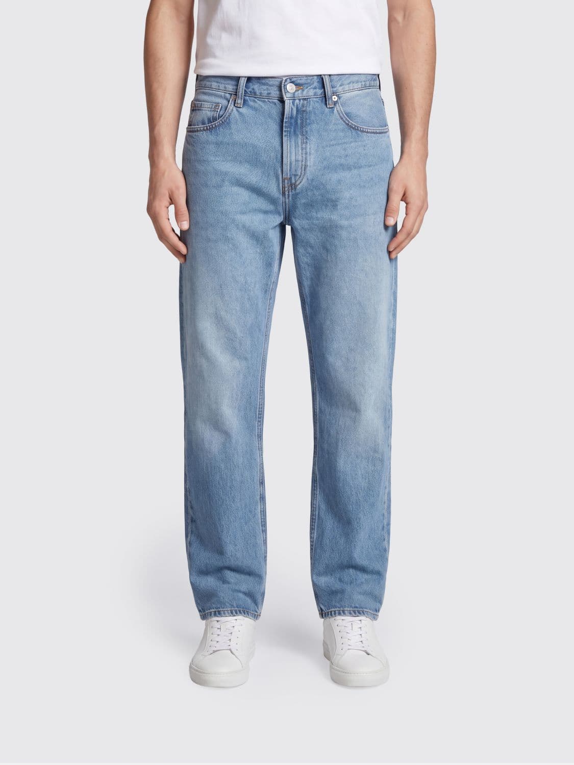 Jacquemus Le De-Nîmes Mid-Rise Straight-Leg Jeans in Stretch Denim