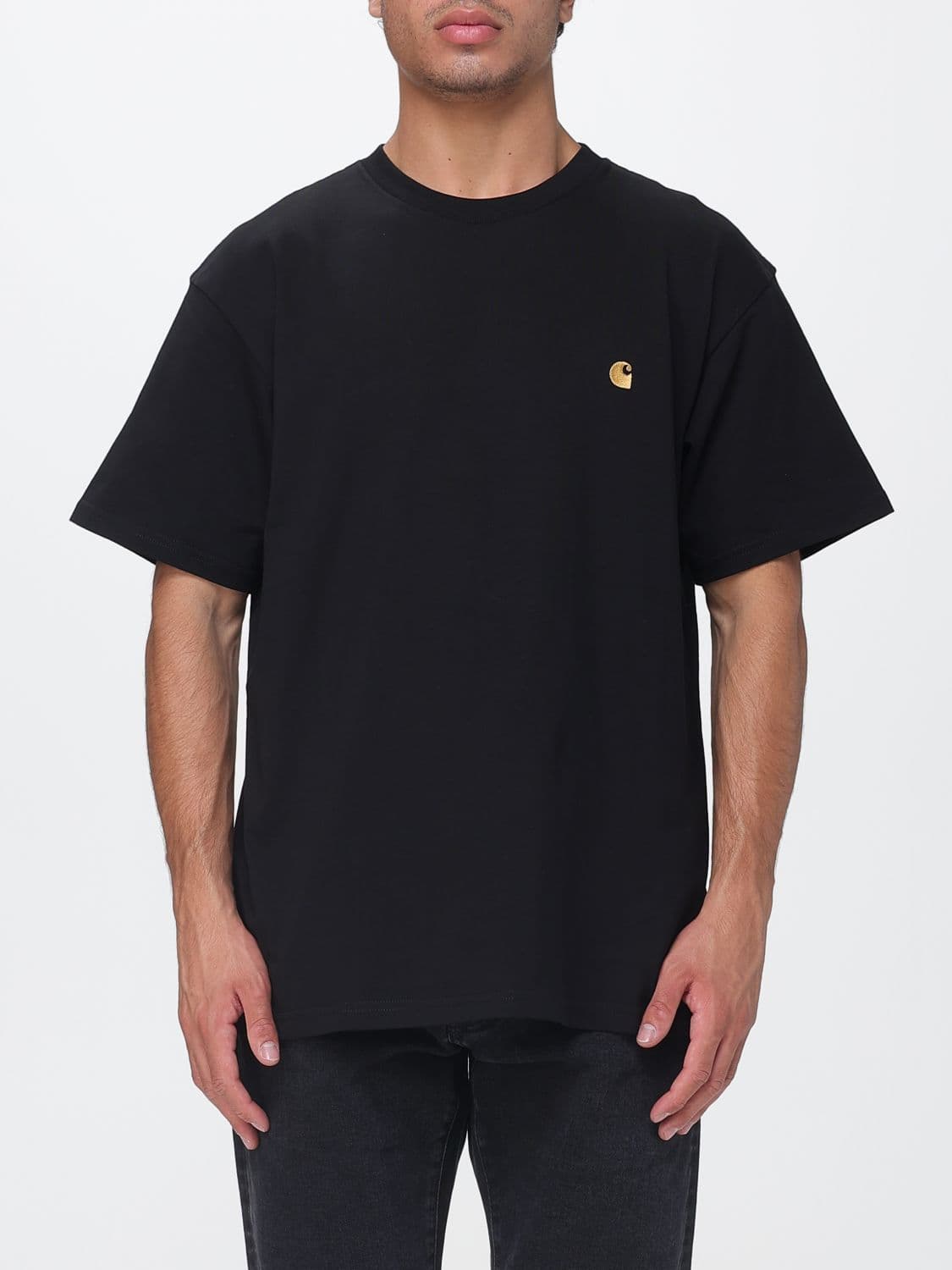 Carhartt Wip Cotton T-Shirt with Embroidered Logo and Dropped Shoulders