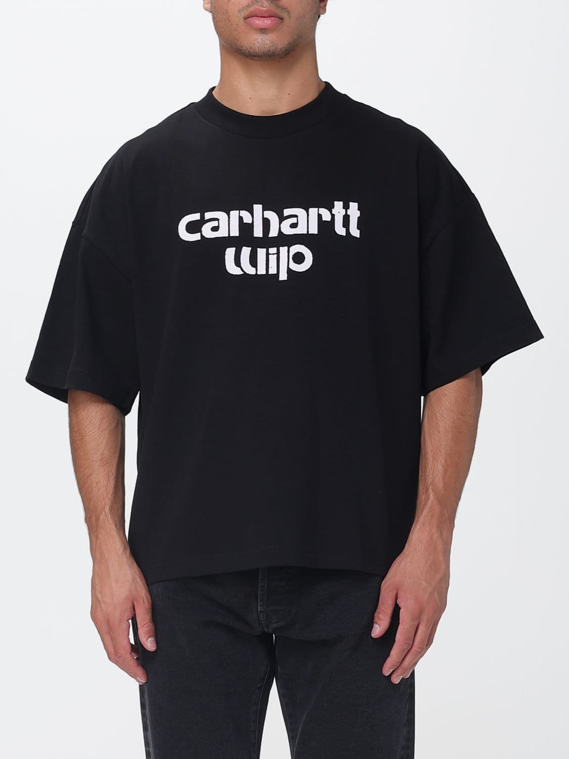 Carhartt Wip Front Logo Print Cotton T-Shirt