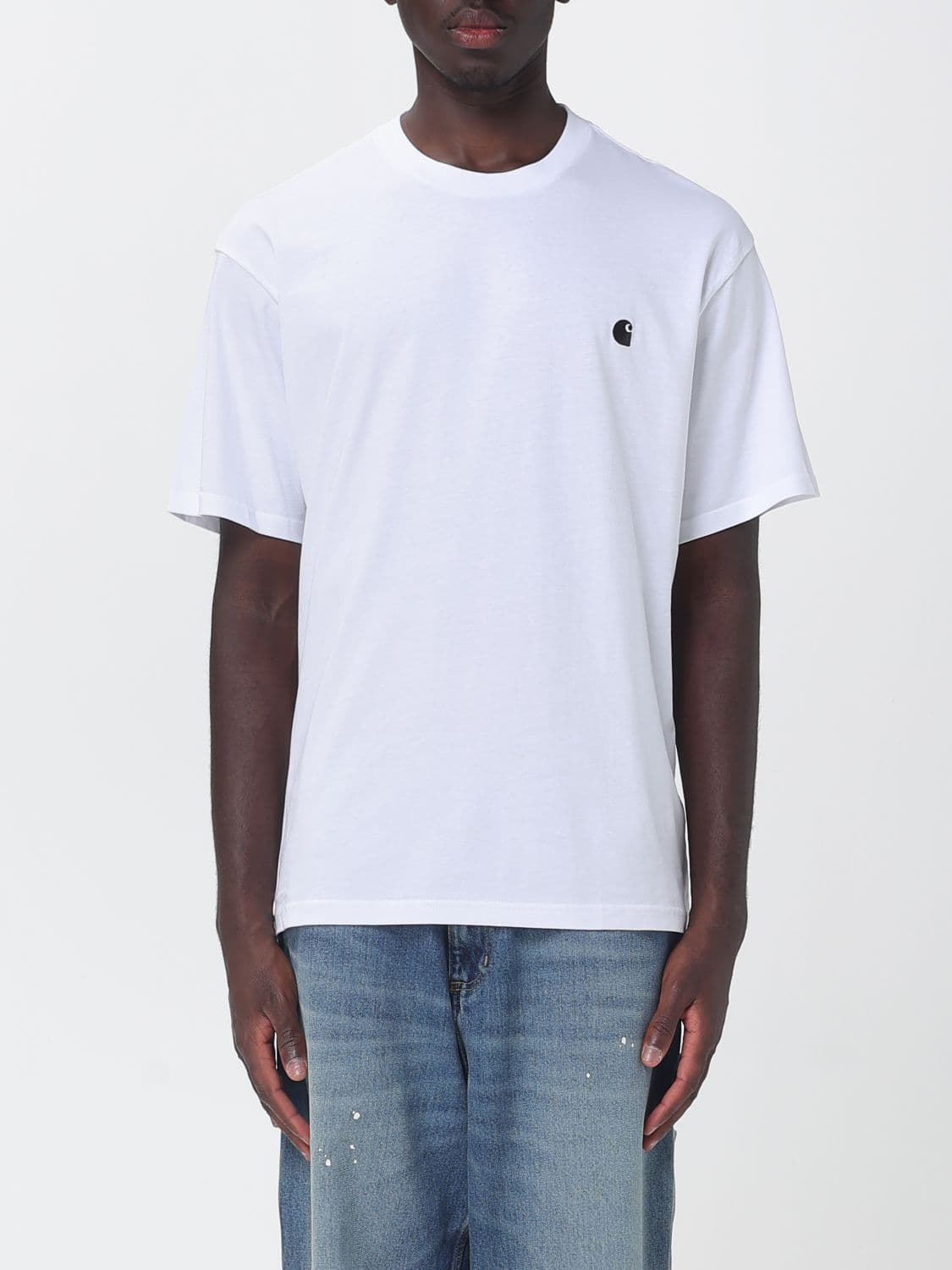 Carhartt Wip Madison Cotton T-Shirt with Embroidered Logo on the Chest · M
