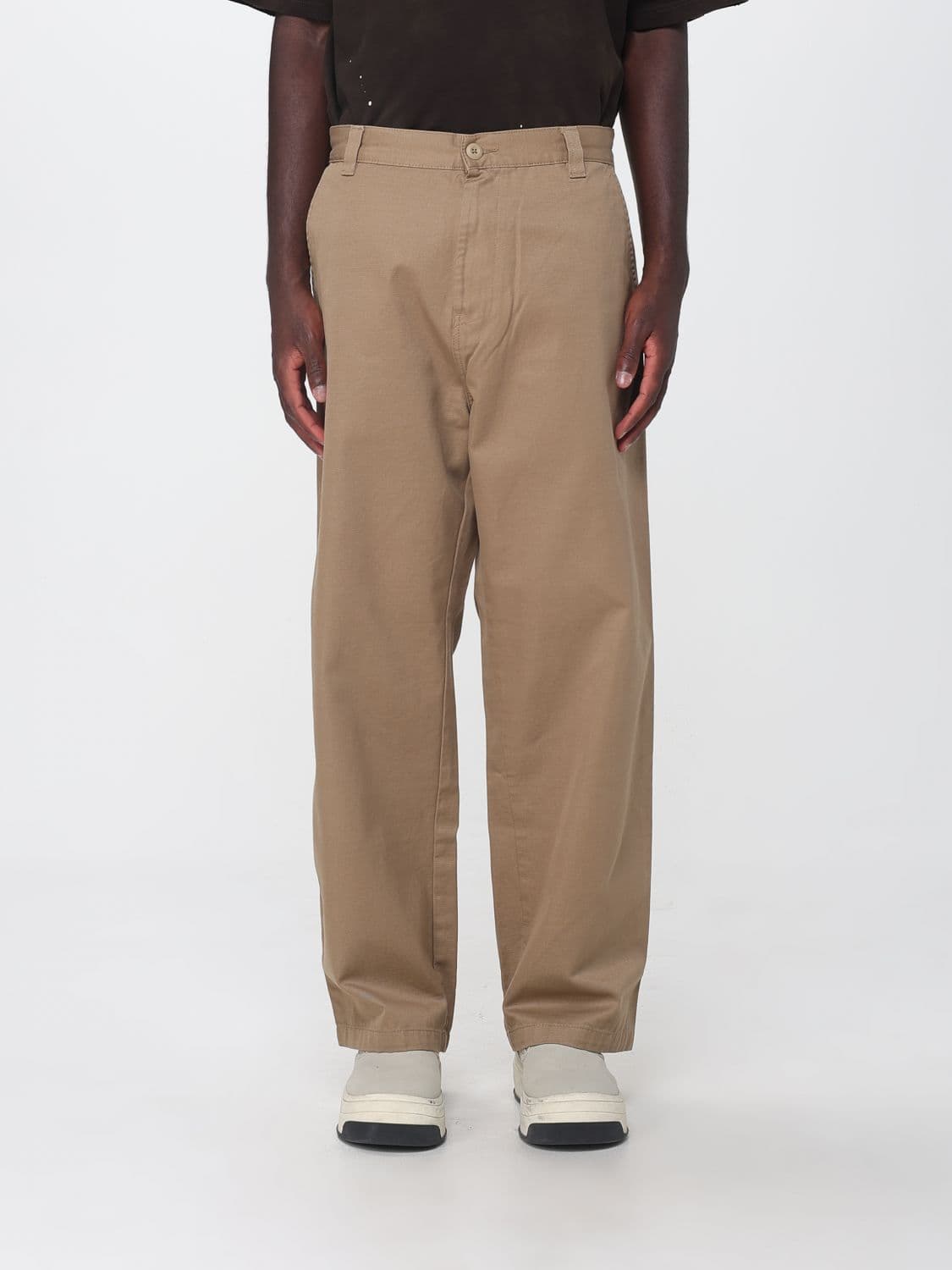 Carhartt Wip Brady Wide Leg Cotton Trousers with Rear Logo