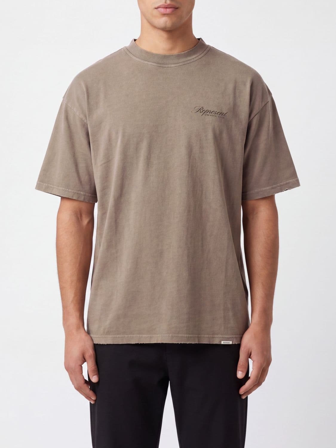 Represent Relaxed Fit Cotton T-shirt with Back Logo