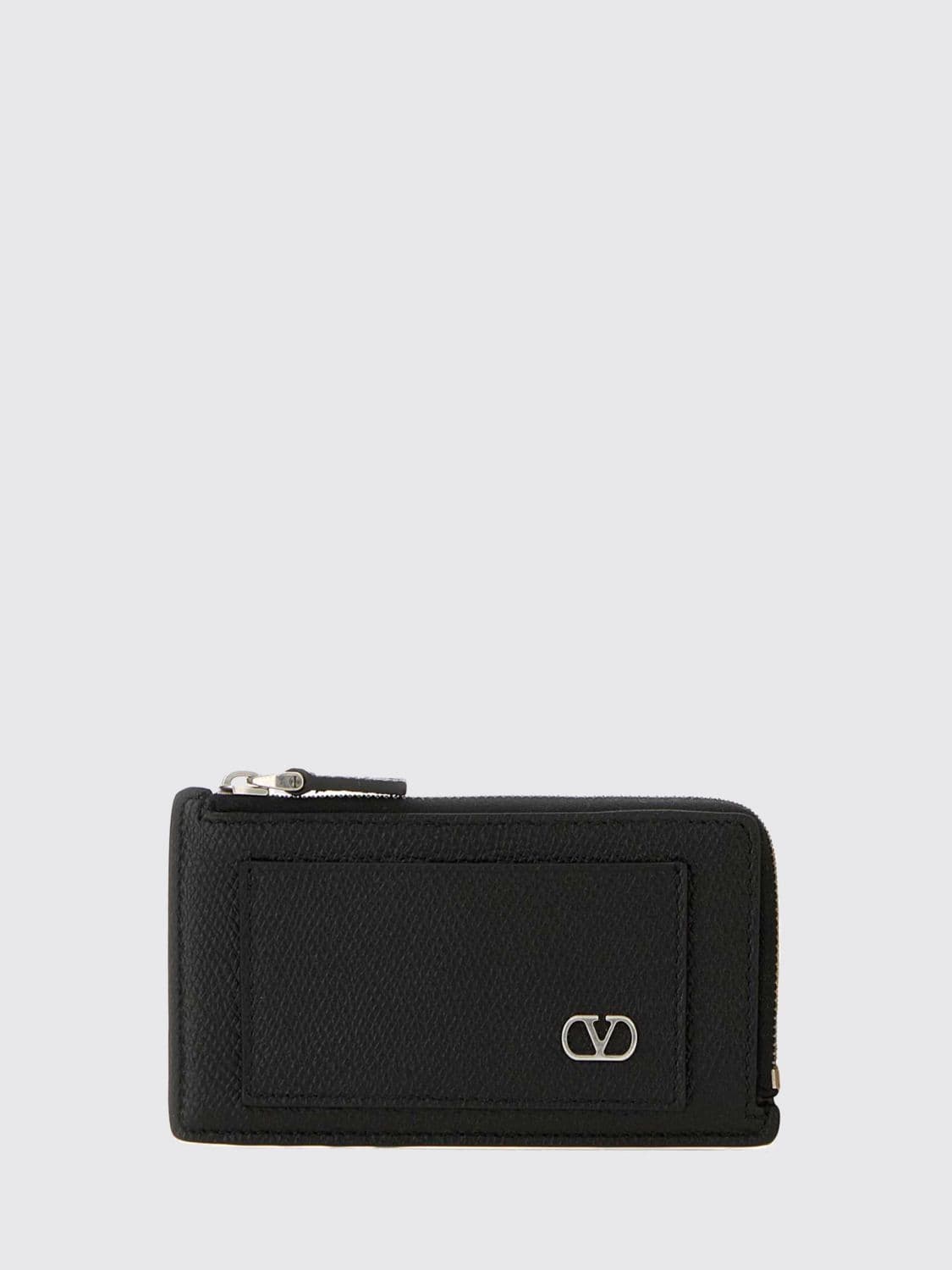 Valentino Garavani VLogo Grained Calfskin Card Holder · OS