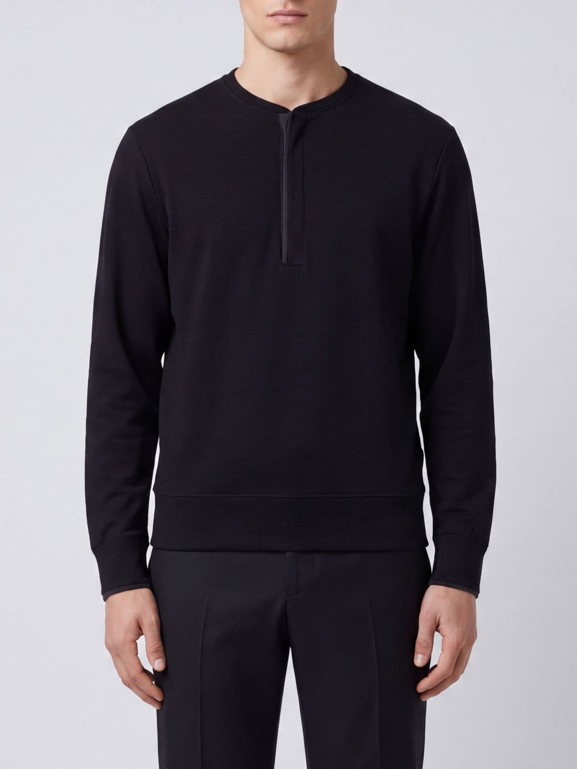 Tom Ford Wool Silk and Cashmere Blend Crew-Neck Jumper with Ribbed Trims