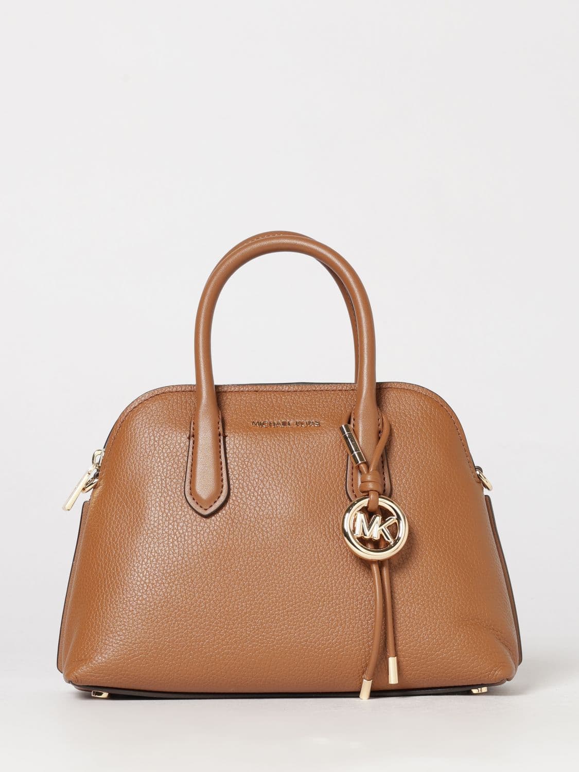 Michael Kors Freddie Mini Leather Handbag with MK Monogram and Logo Charm · OS
