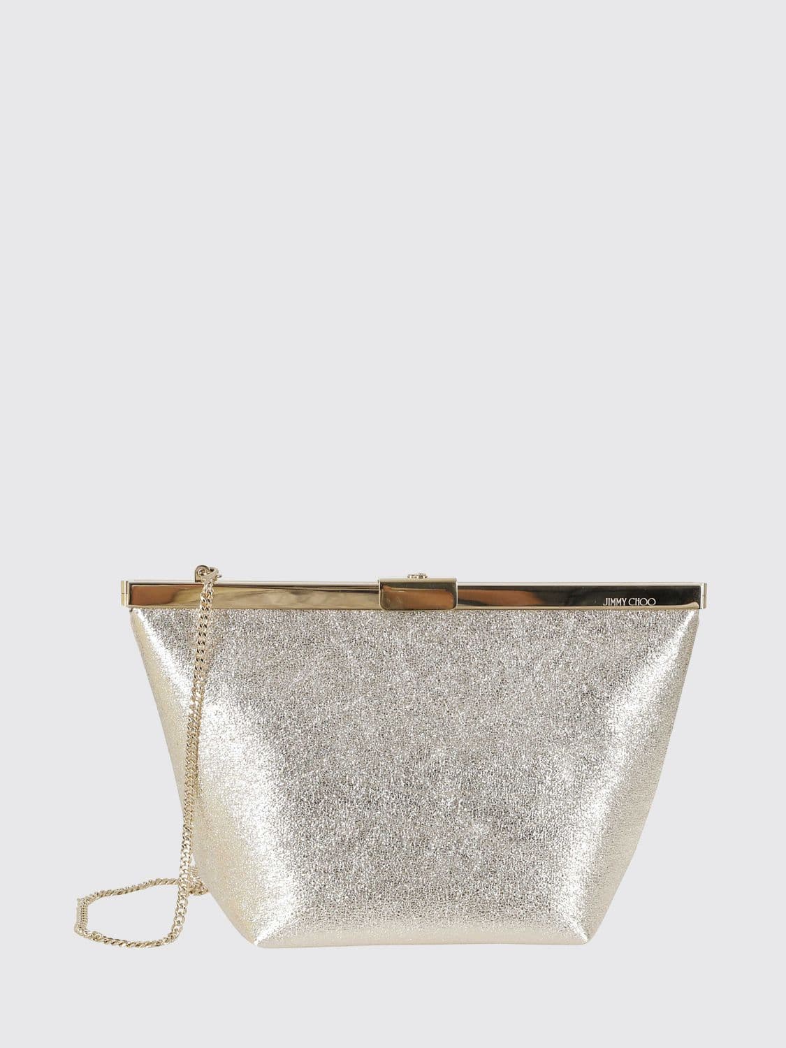 Jimmy Choo Ganache Laminated Leather Mini Handbag with Chain Strap