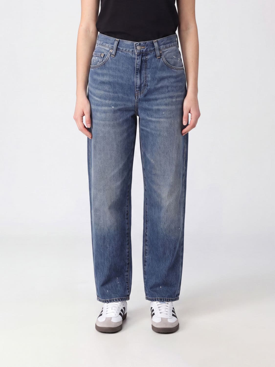 Carhartt Wip Arin High-Waisted Straight Jeans in Cotton Denim