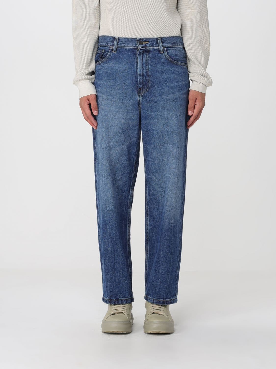Carhartt Wip Brandon Mid-Rise Wide-Leg Jeans in Cotton Denim