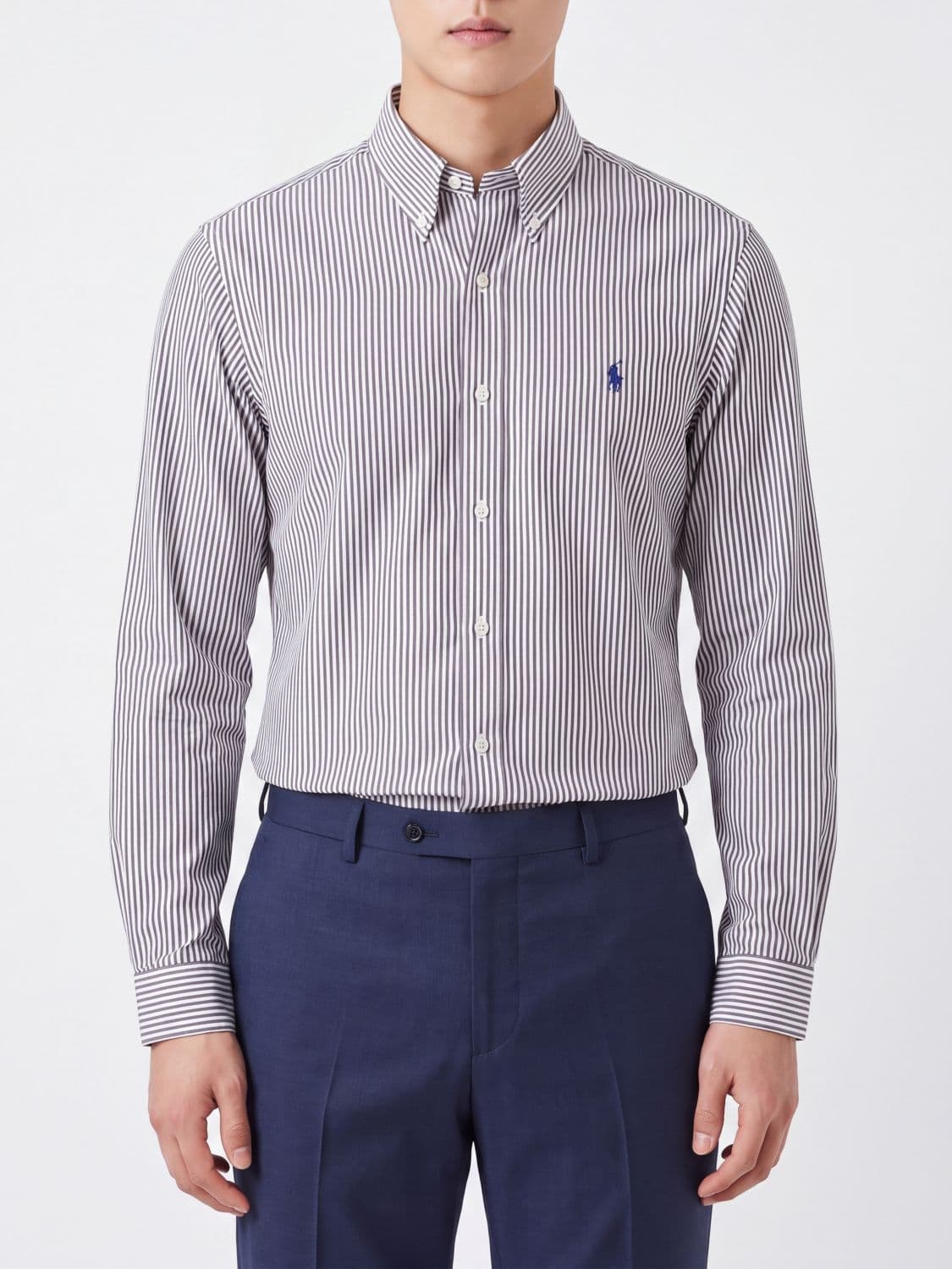 Polo Ralph Lauren Slim Fit Striped Stretch-Cotton Shirt with Pony Logo