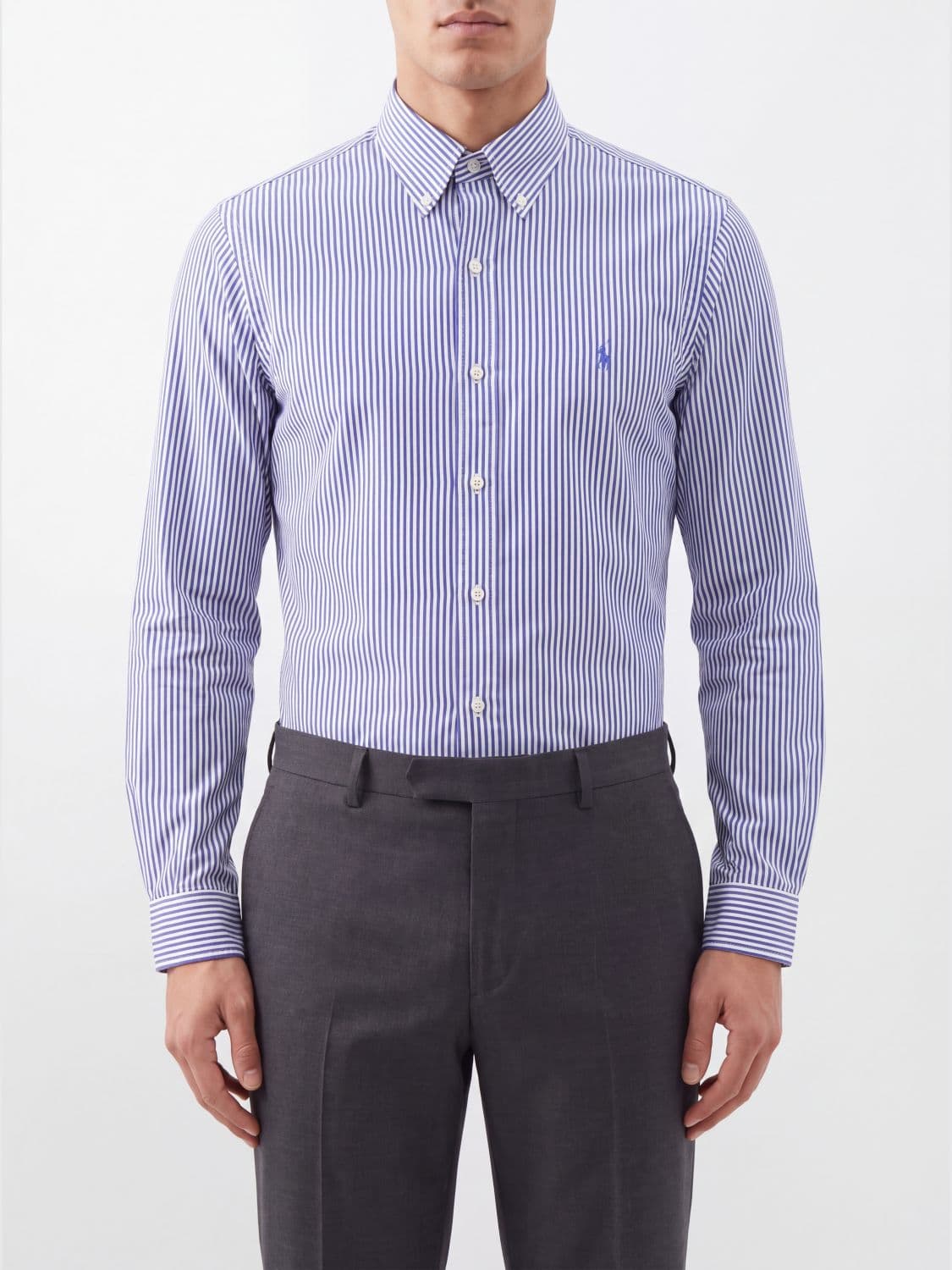 Polo Ralph Lauren Slim Fit Striped Stretch-Cotton Shirt with Pony Logo