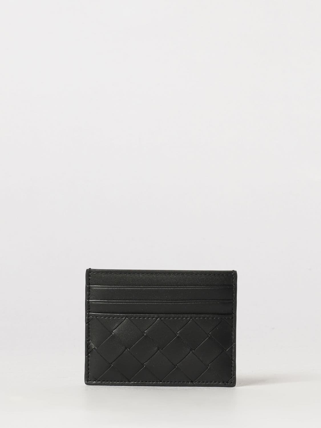 Bottega Veneta Woven Calfskin Flat Card Holder · OS