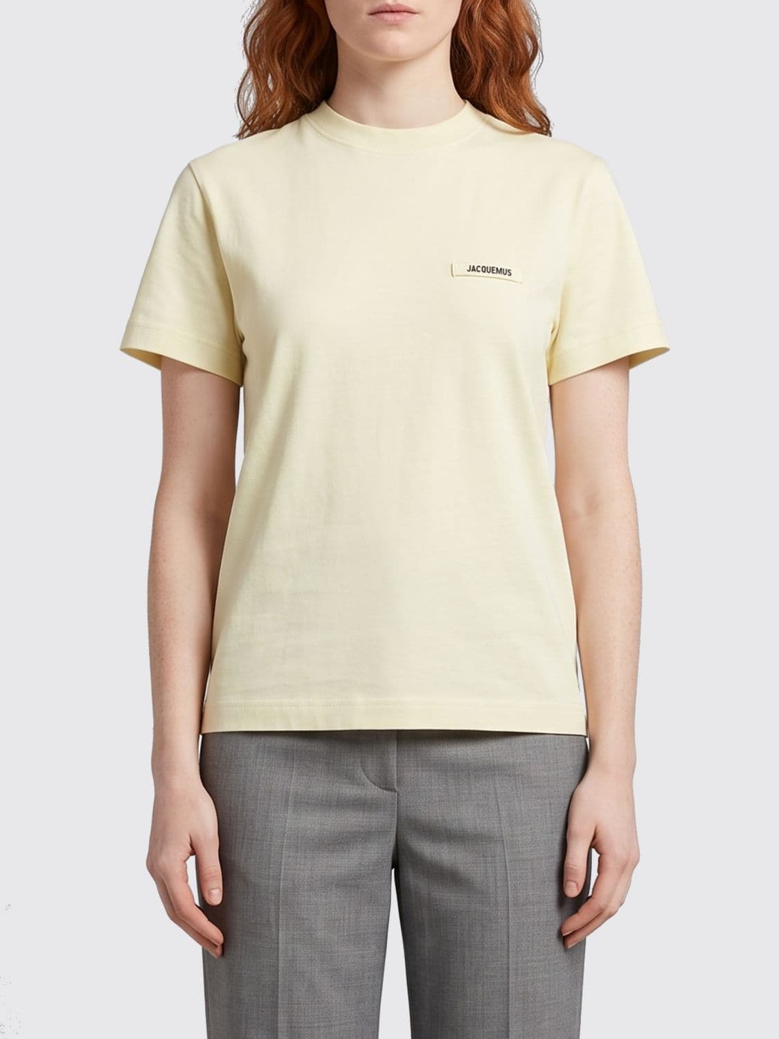Jacquemus Short-Sleeve Stretch-Cotton Crewneck T-Shirt with Straight Hem · S