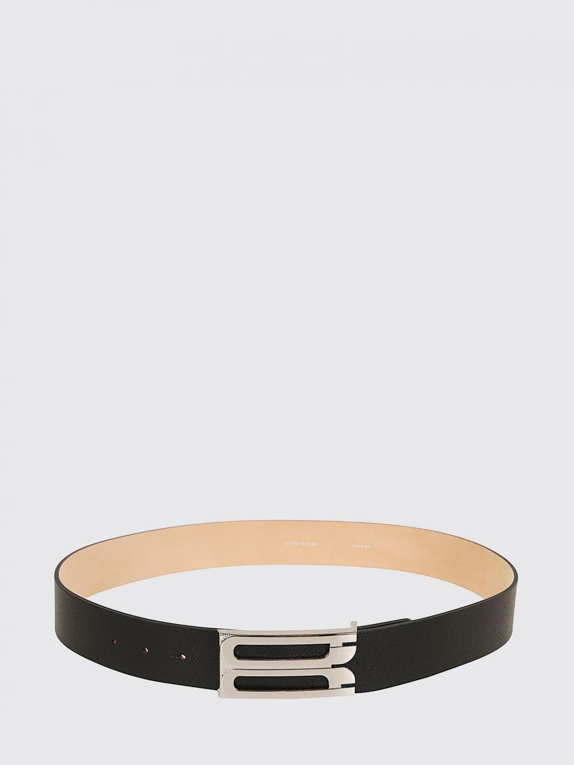Victoria Victoria Beckham Dorian Calf Leather Belt with Logo Buckle · 90