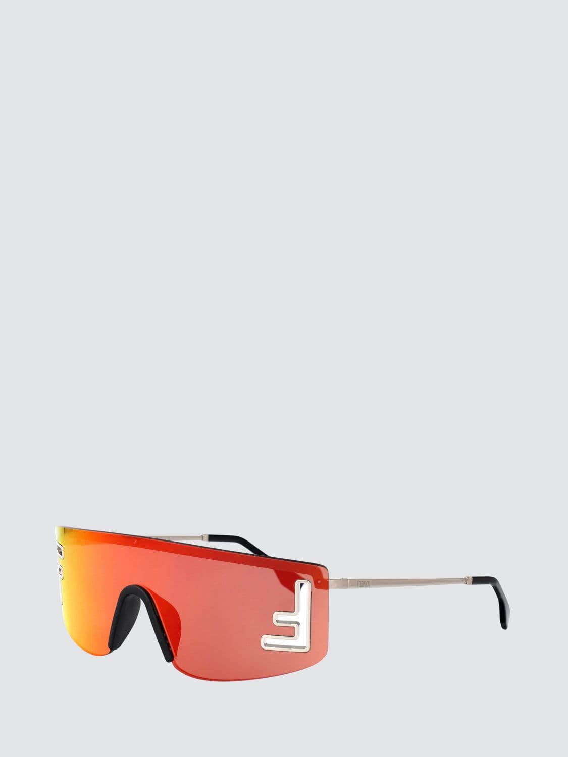 Fendi FF Monogram Metal Shield Sunglasses · OS