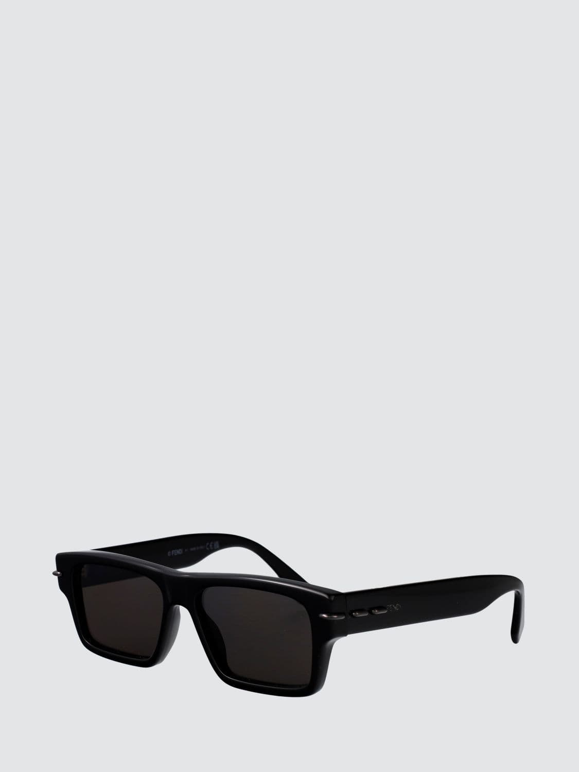 Fendi Rectangular Acetate Sunglasses with Contrasting Logo