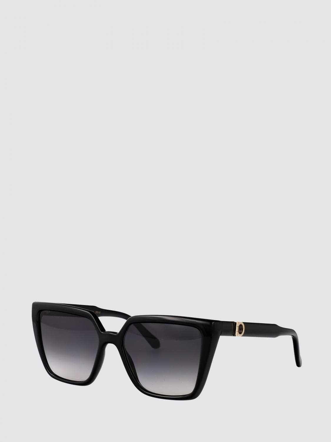 Ferragamo Rectangular Cat-Eye Acetate Sunglasses with Gancini Logo · 54