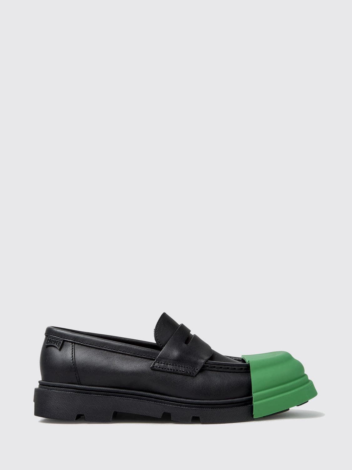 Camper Junction Bicolor Smooth Calfskin Loafers with Serrated Sole