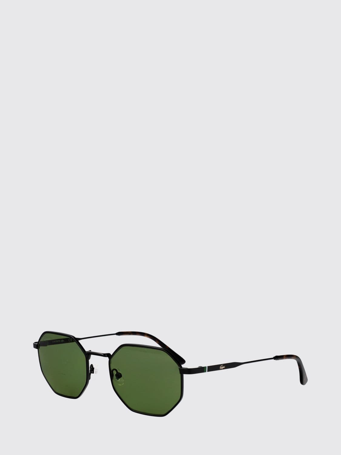 Lacoste Metal Aviator Sunglasses with Monogram and Adjustable Nose Pads