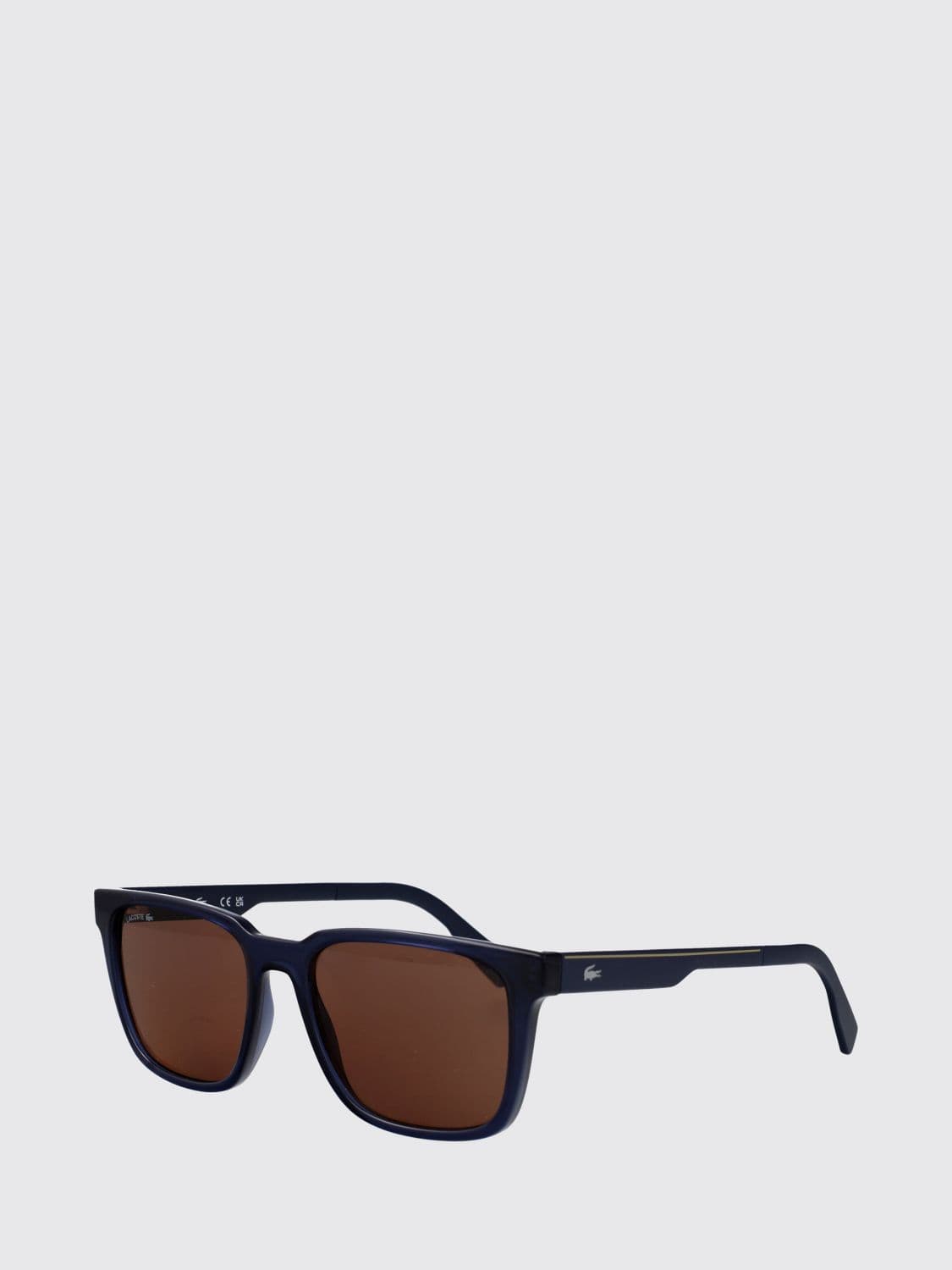 Lacoste Aviator Acetate Sunglasses with Amber Lenses and Monogram Logo · 55