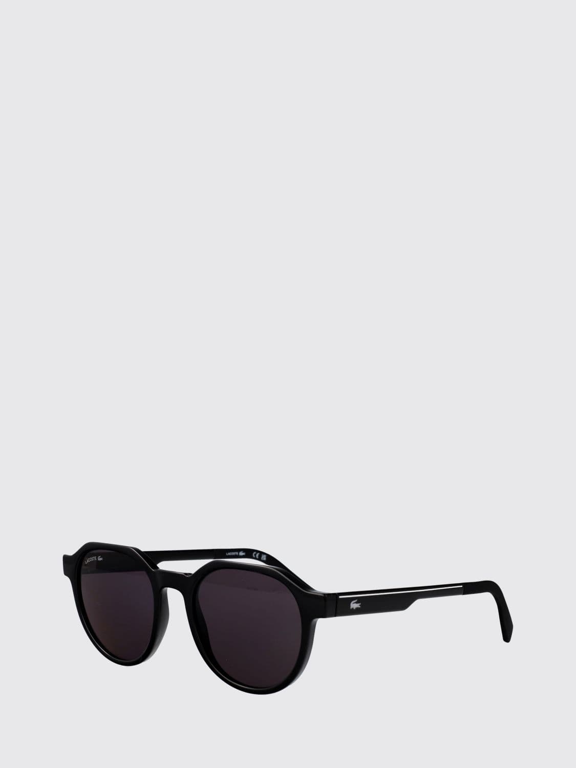Lacoste Tortoiseshell Acetate Aviator Sunglasses with Monogram Logo